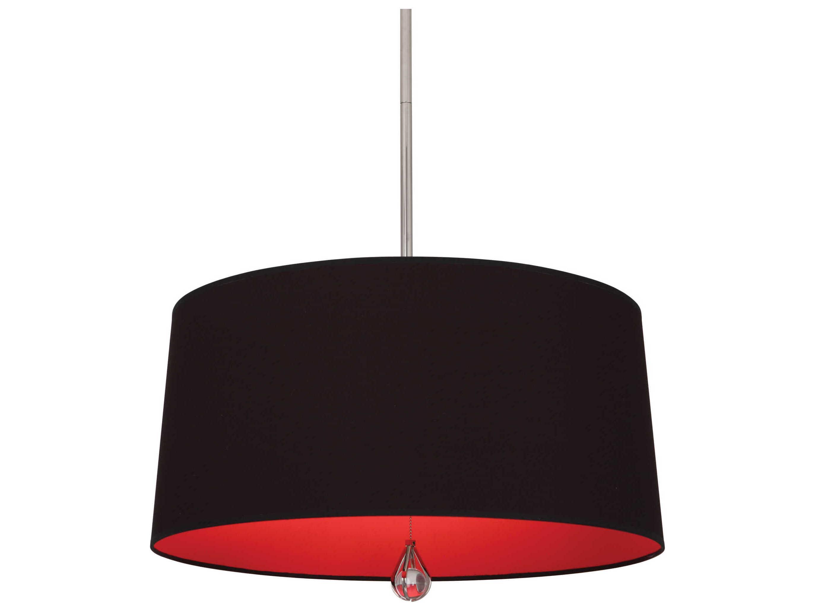 Robert Abbey Williamsburg Custis 3-Light Blacksmith Black Richmond Red Drum Pendant