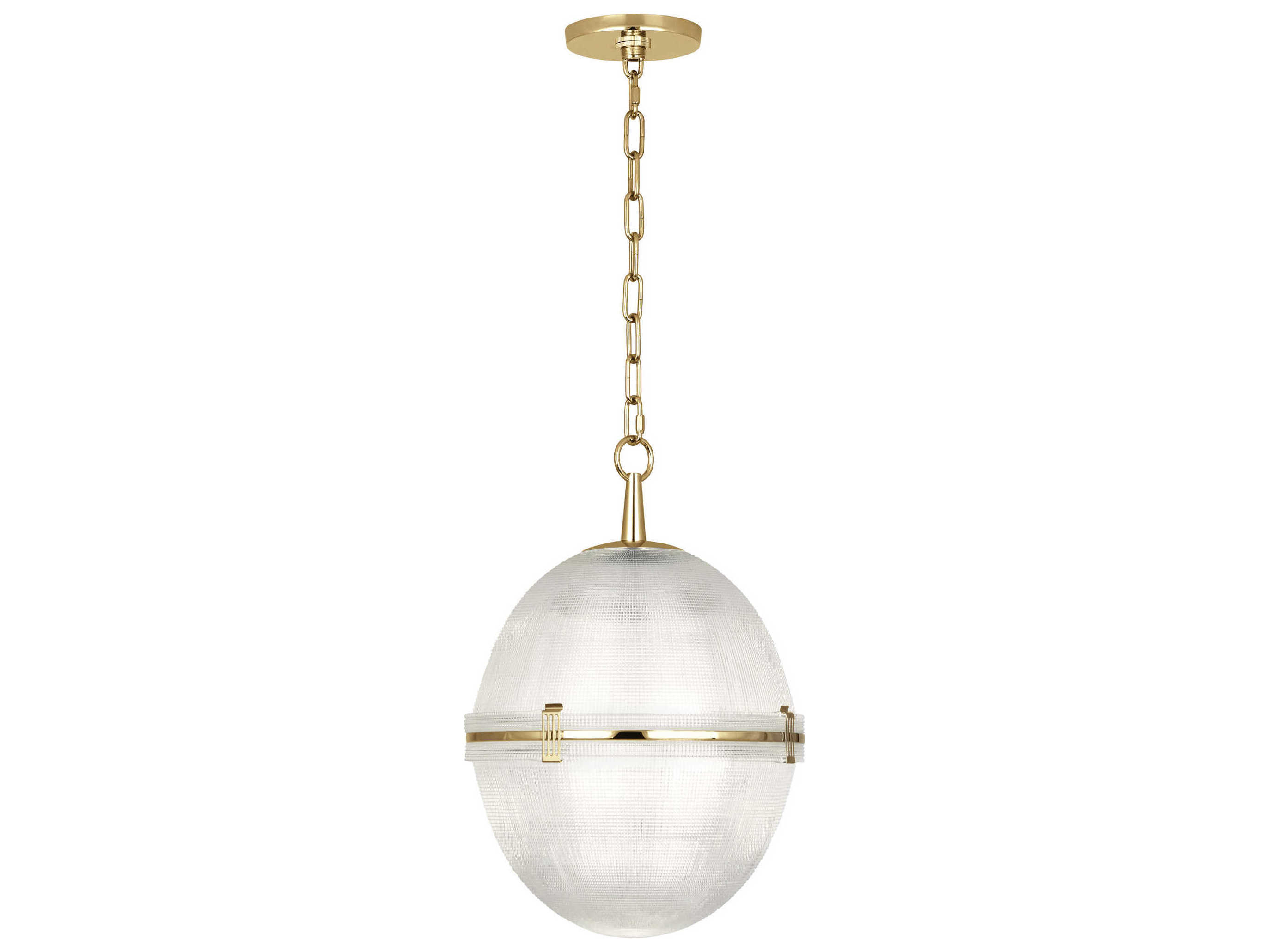 Robert Abbey Brighton 1-Light Modern Brass Pendant