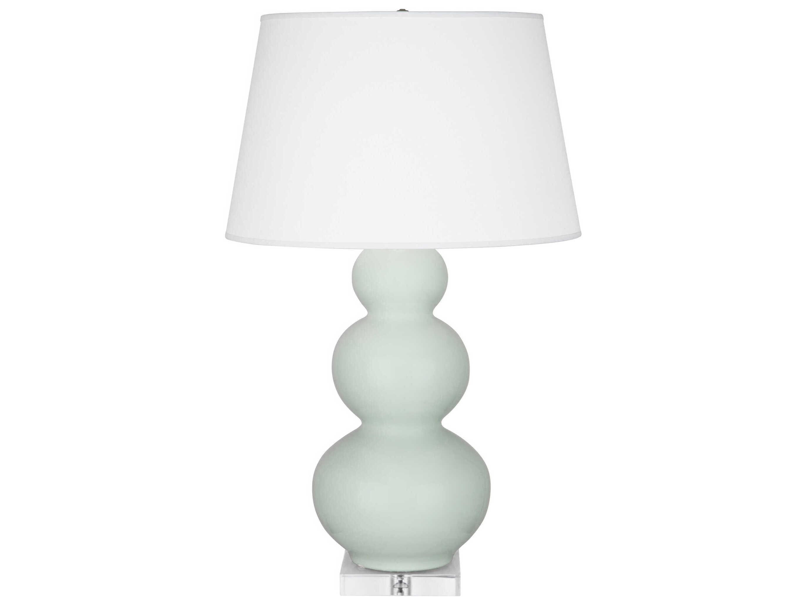 Robert Abbey Triple Gourd Celadon Glazed Green Buffet Lamp