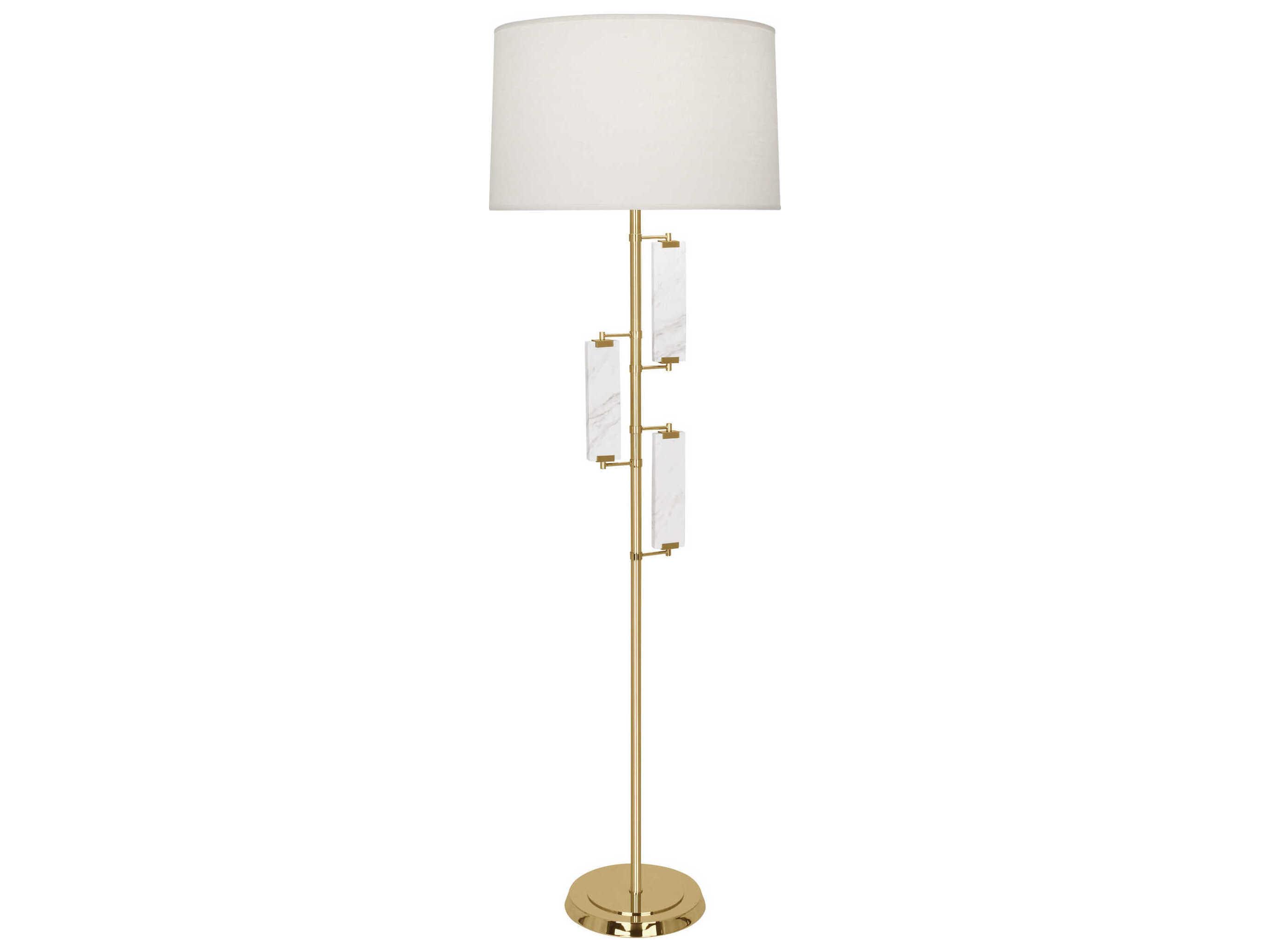 Robert Abbey Alston Modern Brass Marble Floor Lamp