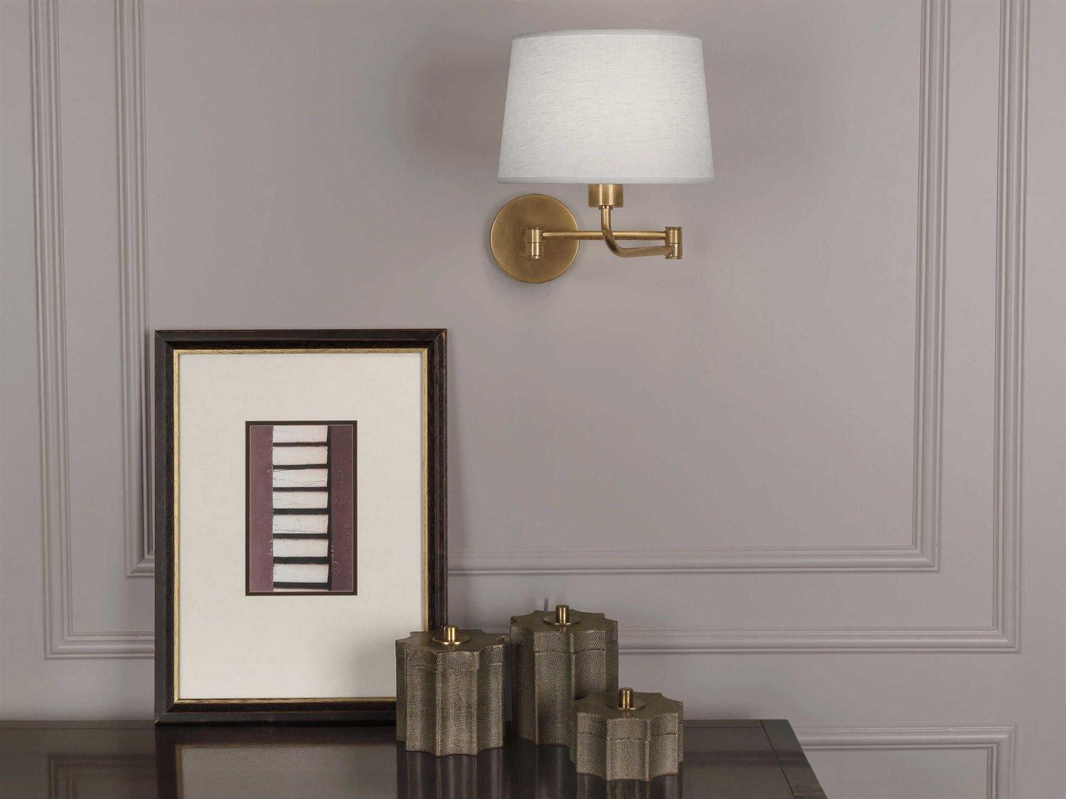 Robert Abbey Koleman 1-Light Aged Brass Swing Wall Sconce