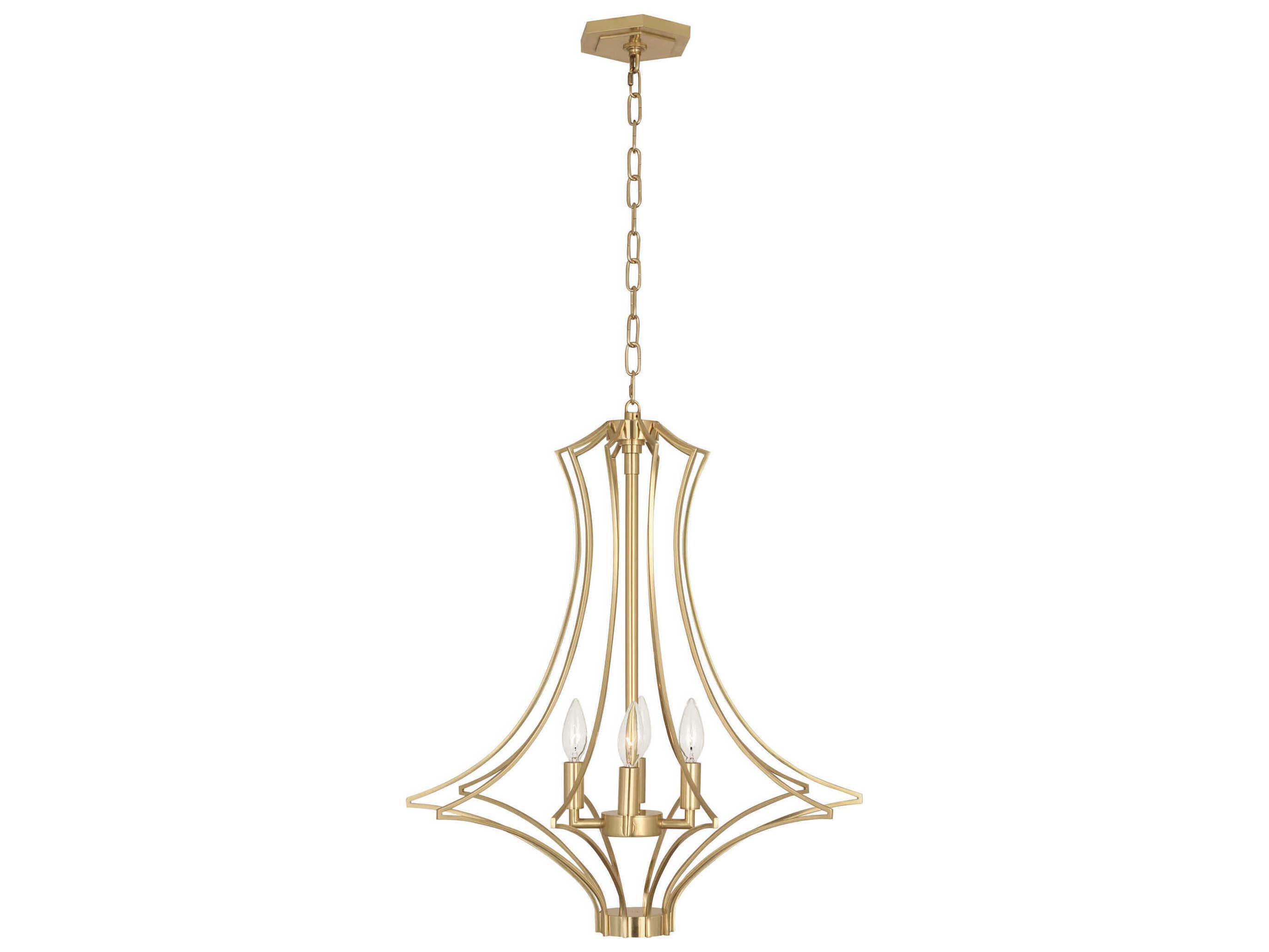 Robert Abbey Grace 4-Light Modern Brass Pendant