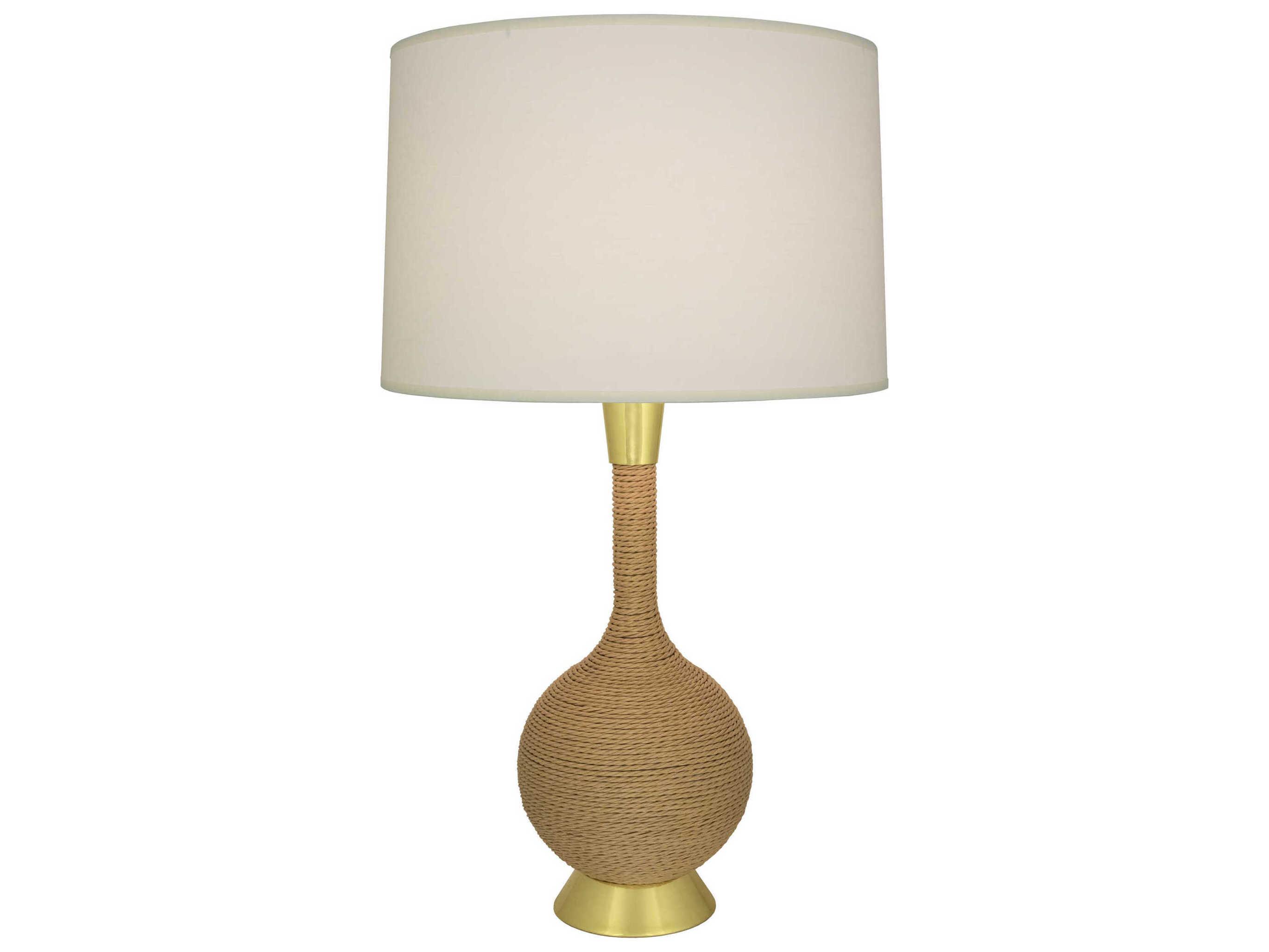 Robert Abbey Hatteras Natural Rope Modern Brass Buffet Lamp