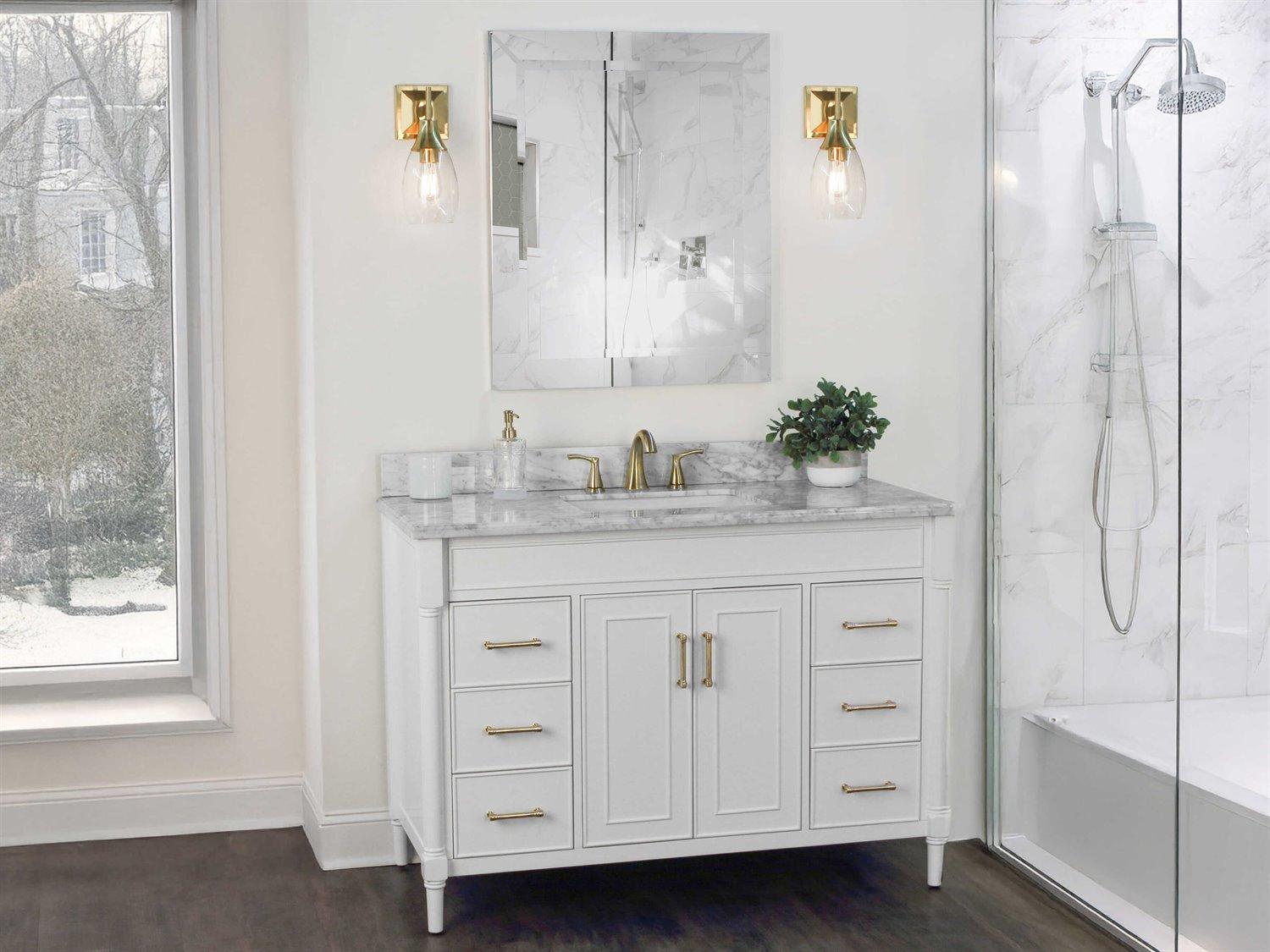 Robert Abbey Grace 1-Light Modern Brass Wall Sconce