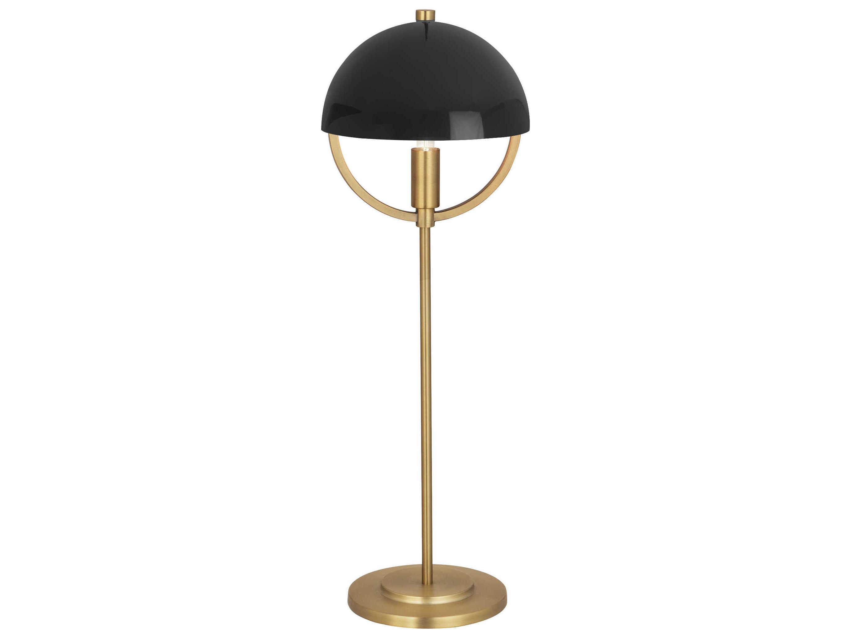 Robert Abbey Mavisten Edition Copernica Lacquered Burnished Brass Buffet Lamp