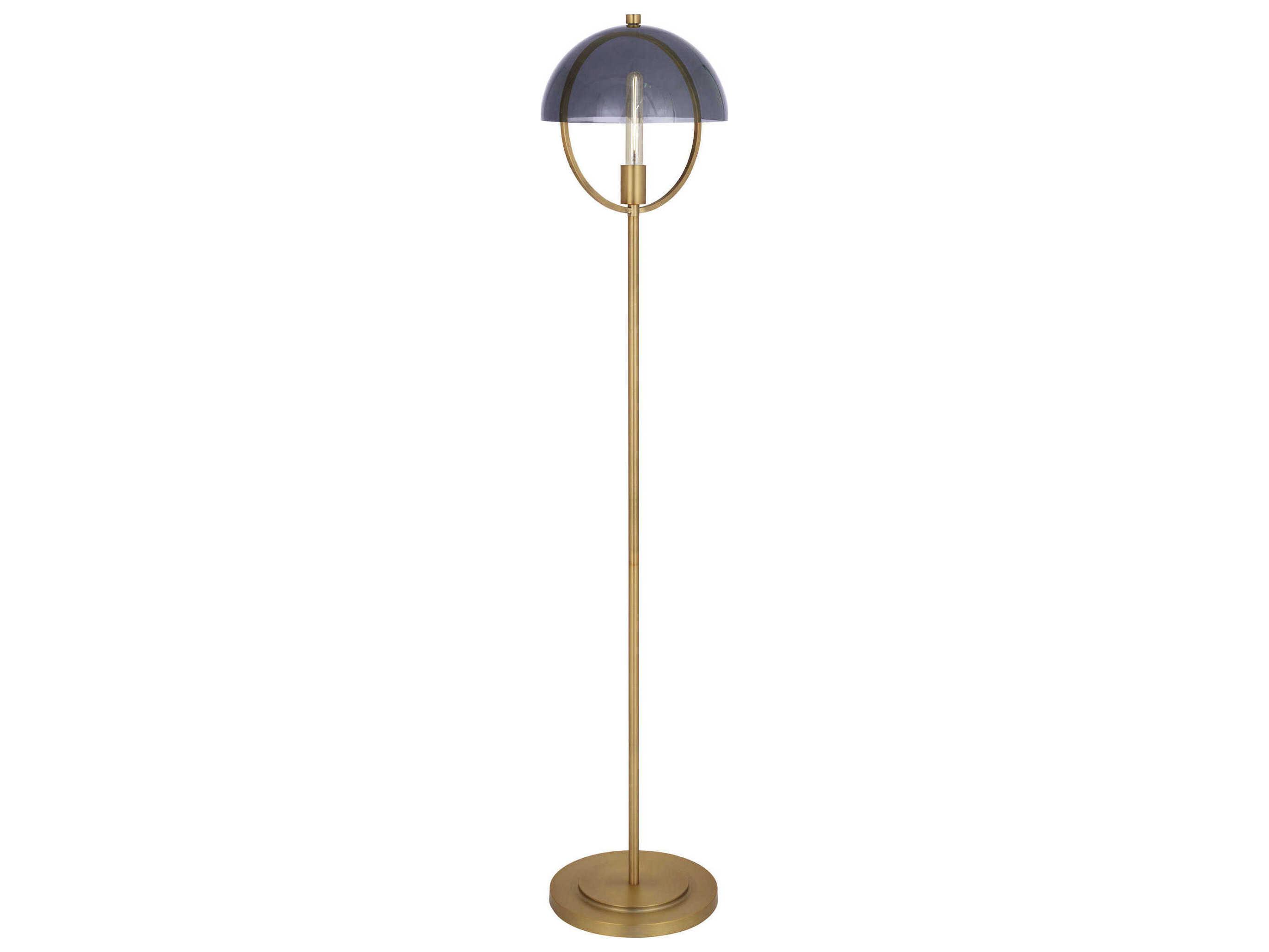Robert Abbey Mavisten Edition Copernica Lacquered Burnished Brass Floor Lamp