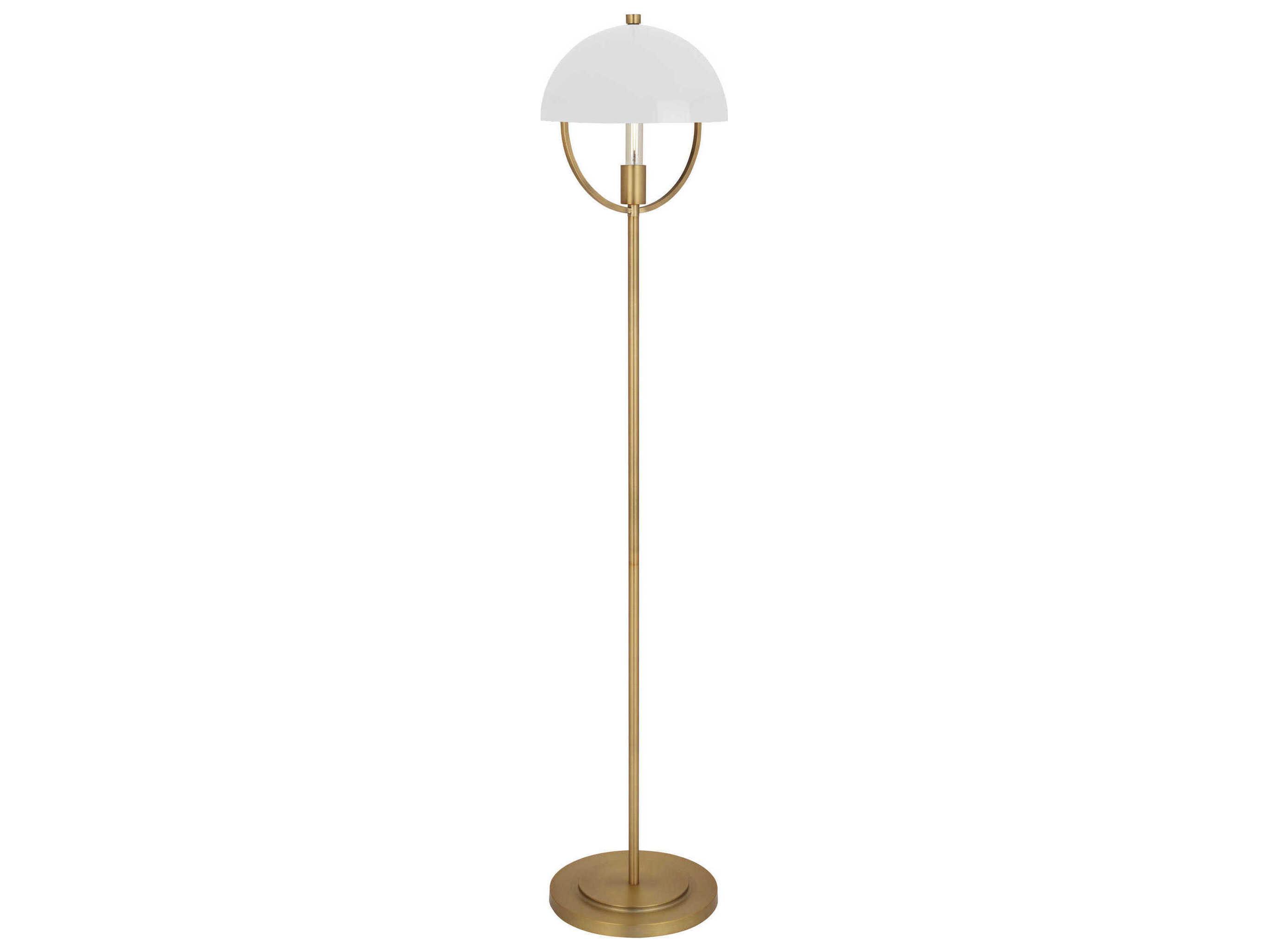 Robert Abbey Mavisten Edition Copernica Lacquered Burnished Brass Floor Lamp