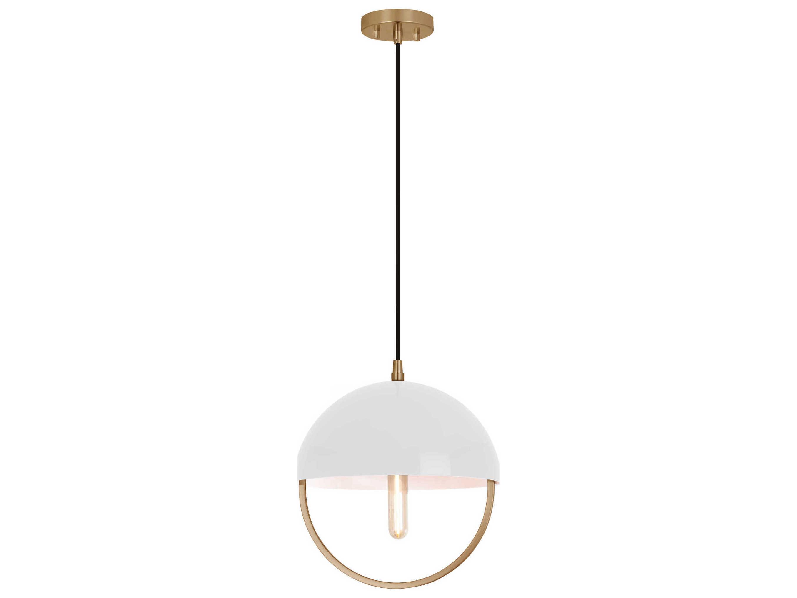 Robert Abbey Mavisten Edition Copernica 1-Light Lacquered Burnished Brass Dome Mini Pendant
