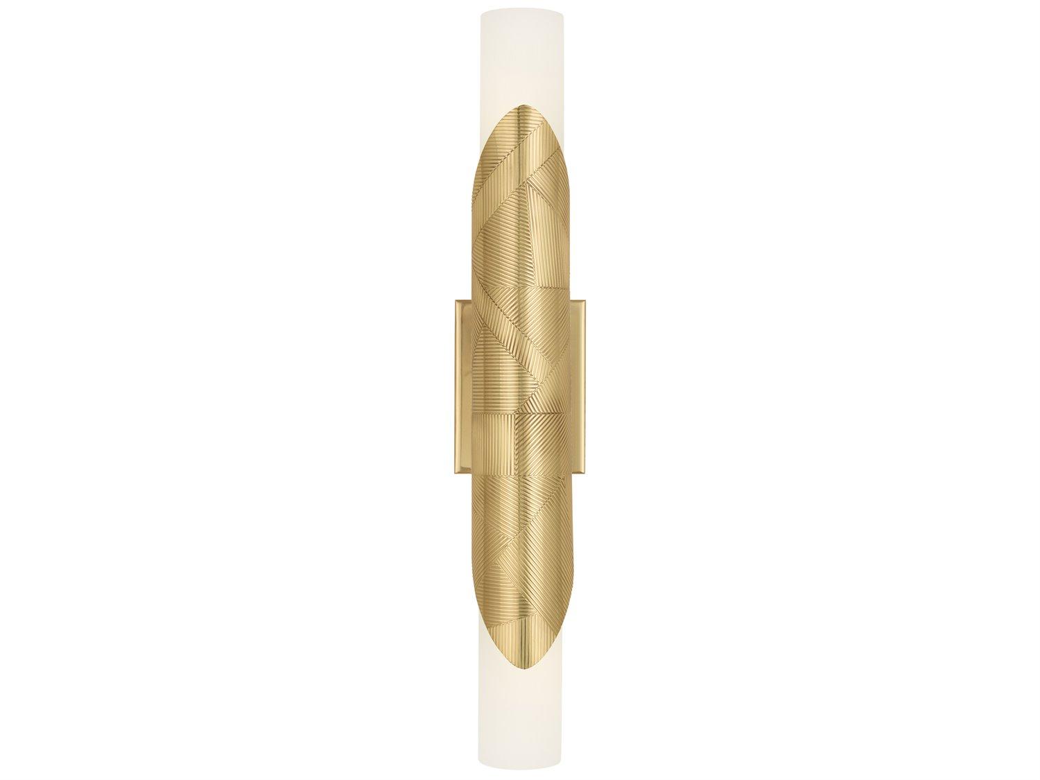 Robert Abbey Michael Berman Brut 2-Light Modern Brass Wall Sconce