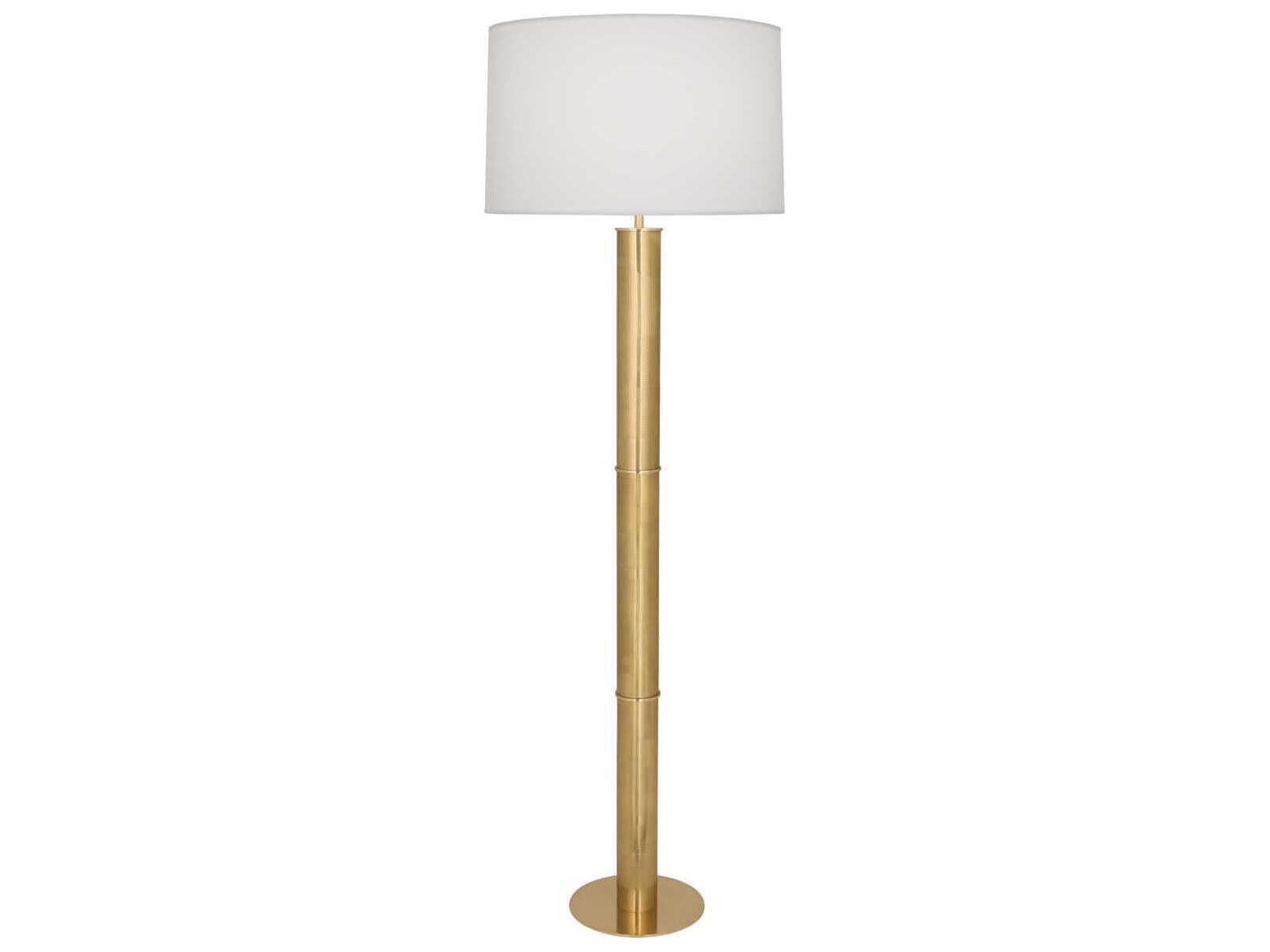 Robert Abbey Michael Berman Brut Modern Brass Floor Lamp