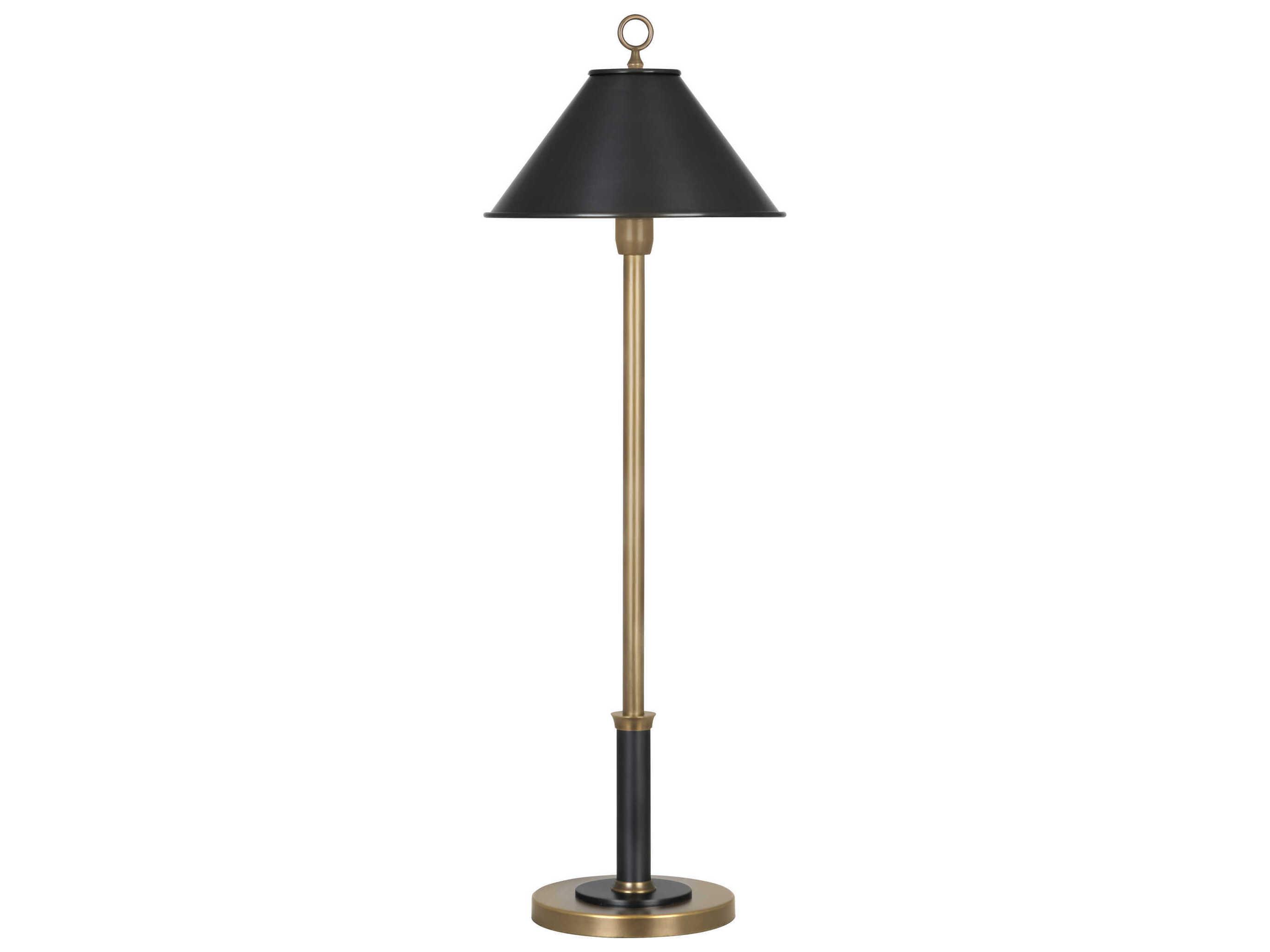 Robert Abbey Aaron Warm Brass Deep Patina Bronze Buffet Lamp