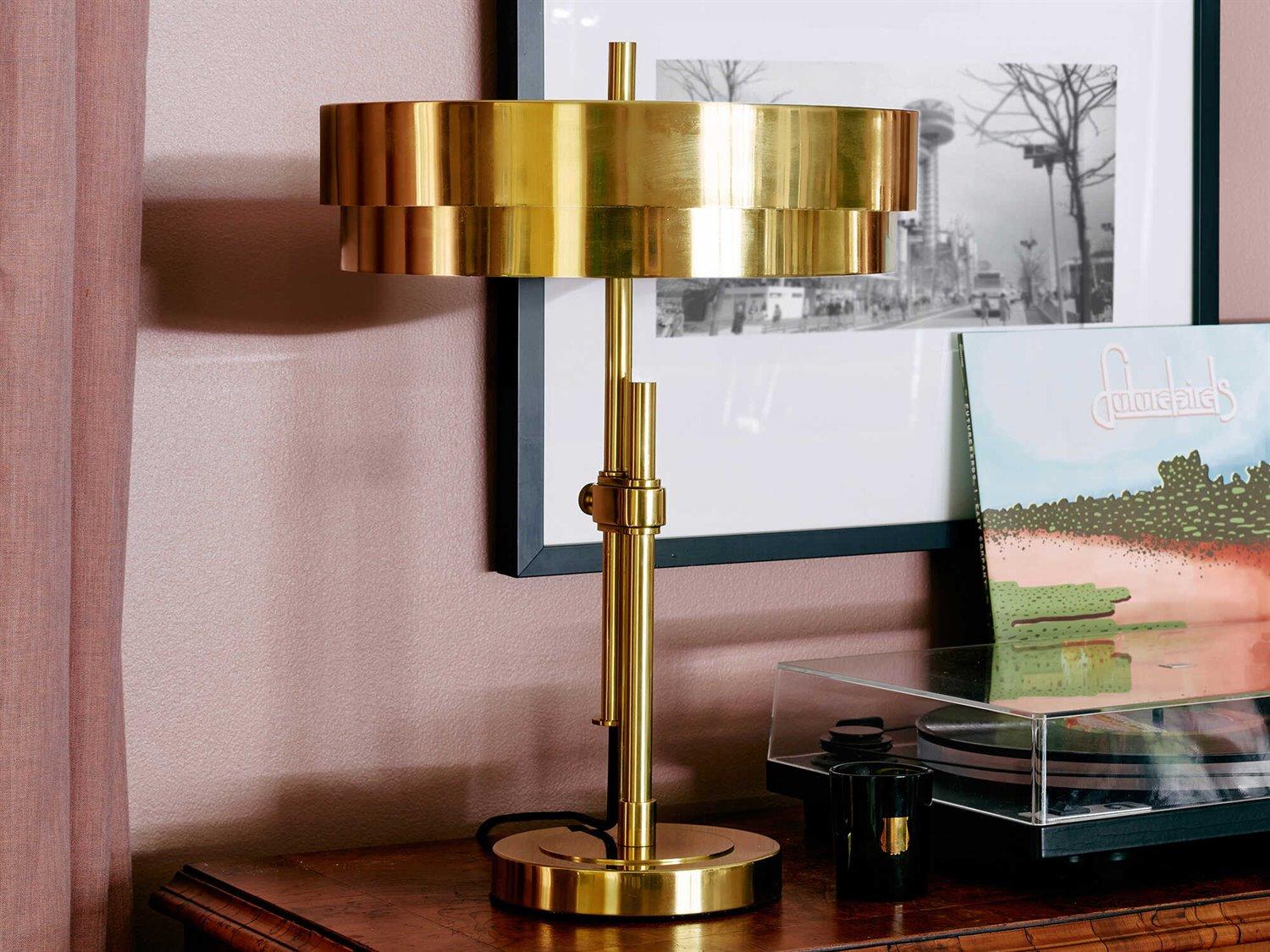 Robert Abbey Elliott Modern Brass Table Lamp