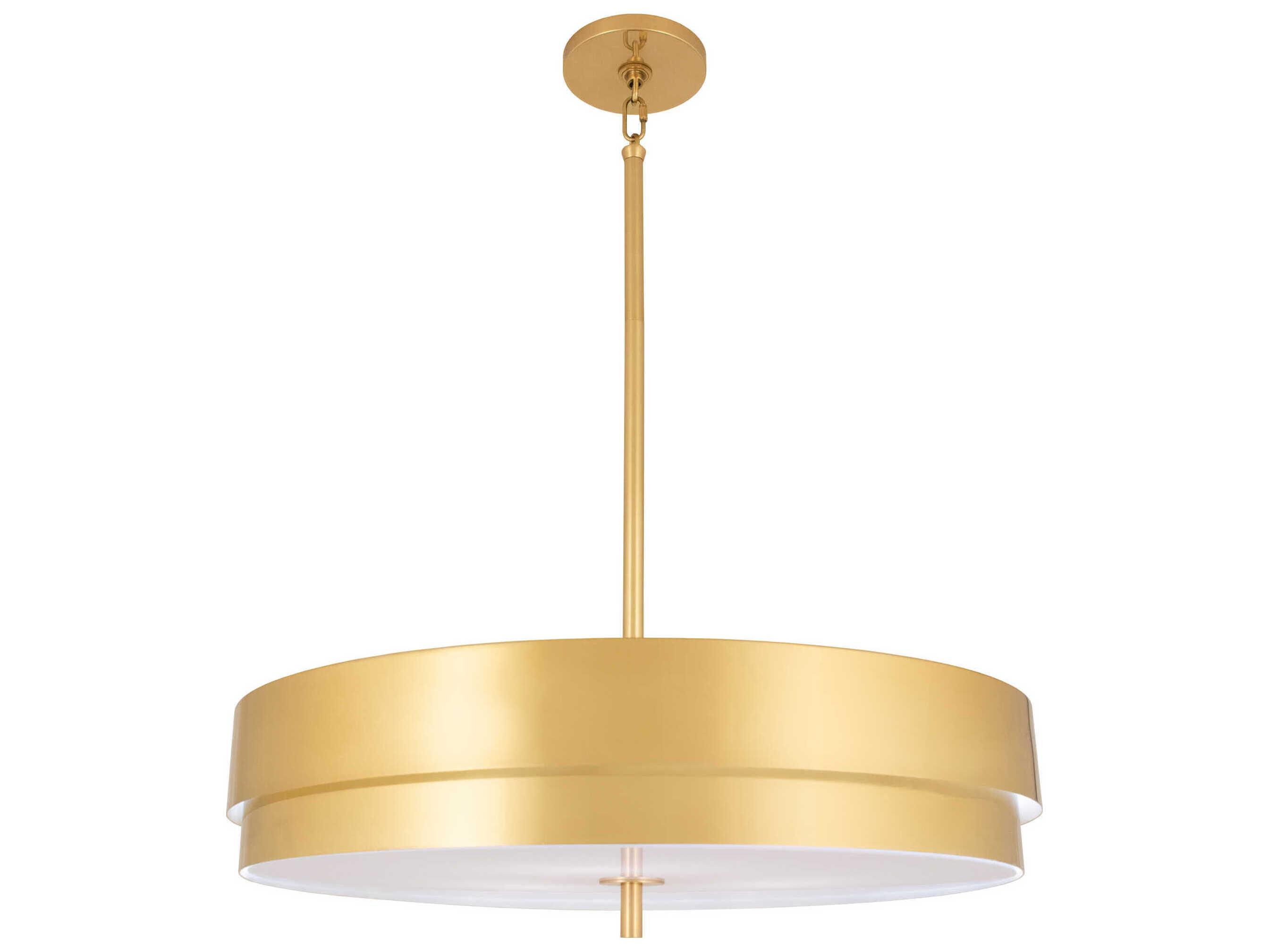 Robert Abbey Elliott 3-Light Modern Brass Round Pendant