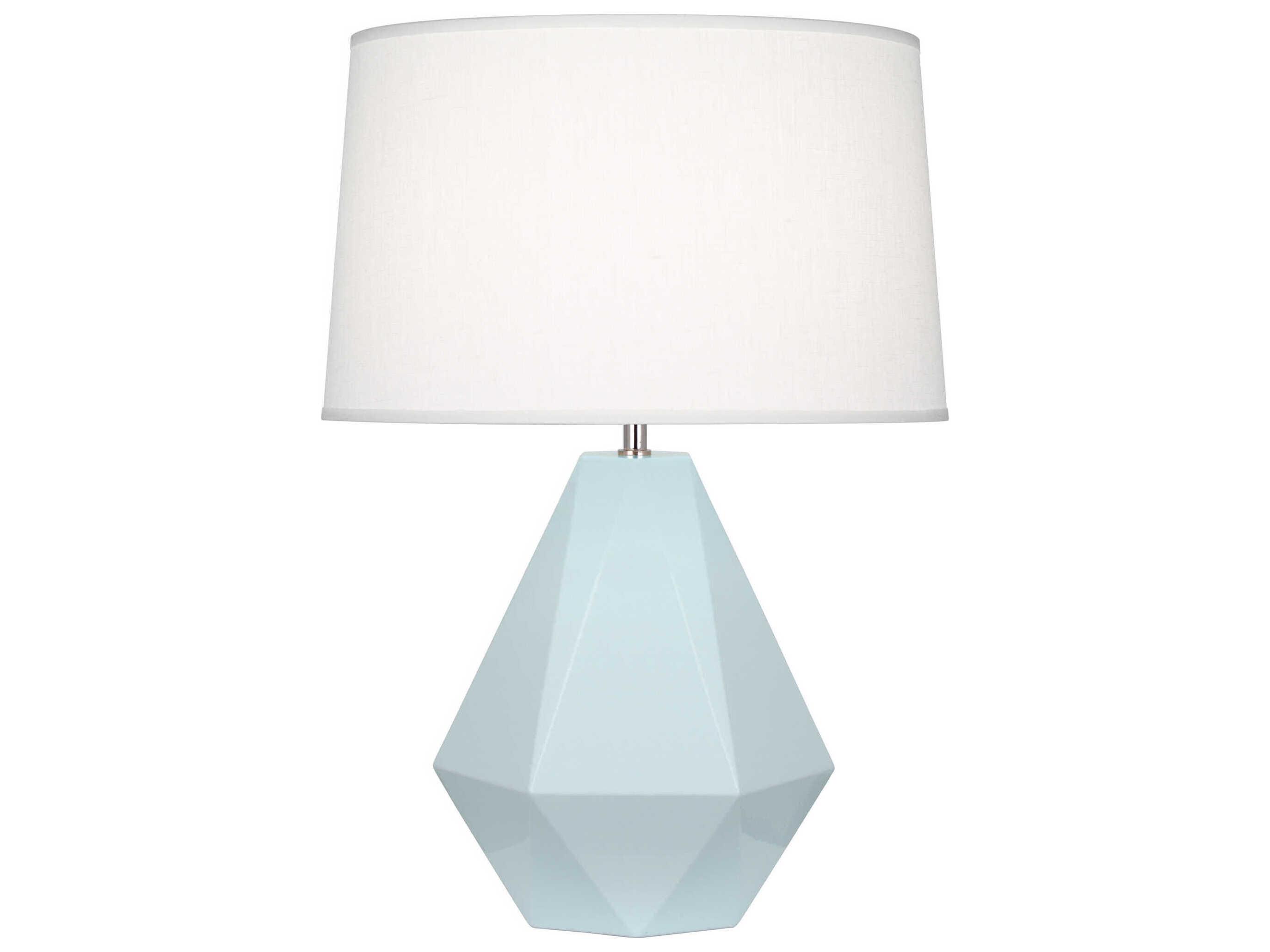 Robert Abbey Delta Baby Blue Glazed Table Lamp