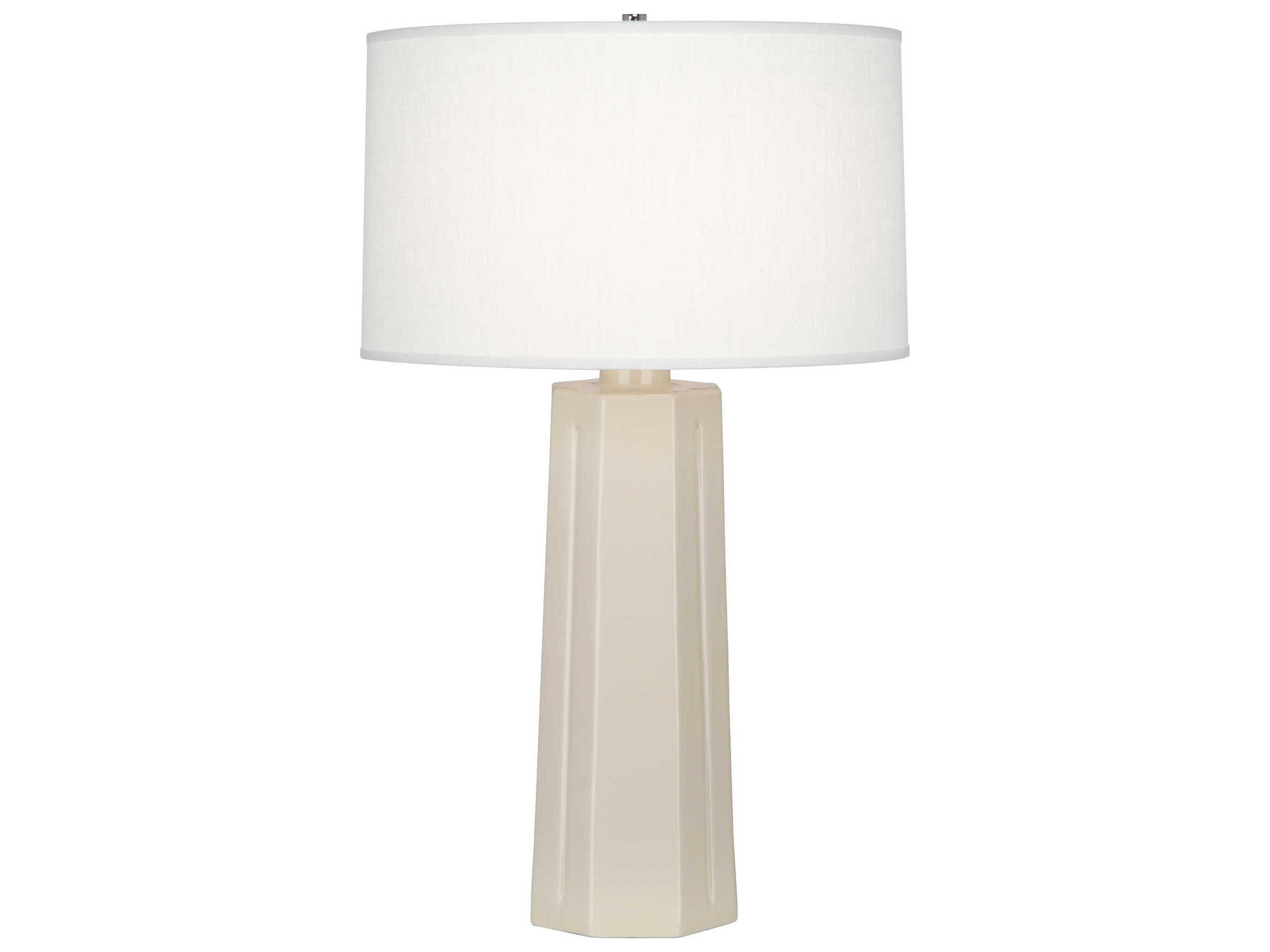Robert Abbey Mason Bone Glazed Off White Buffet Lamp