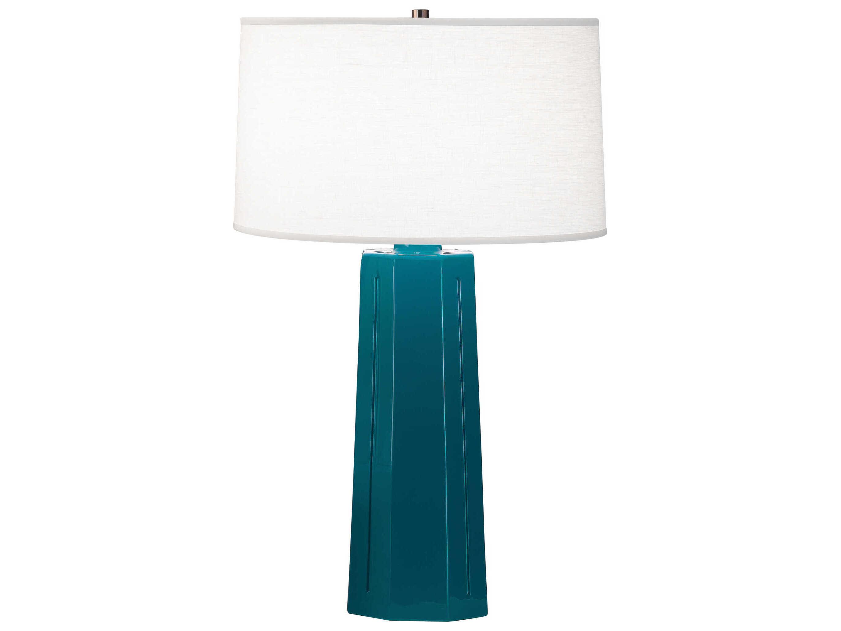 Robert Abbey Mason Peacock Glazed Blue Buffet Lamp