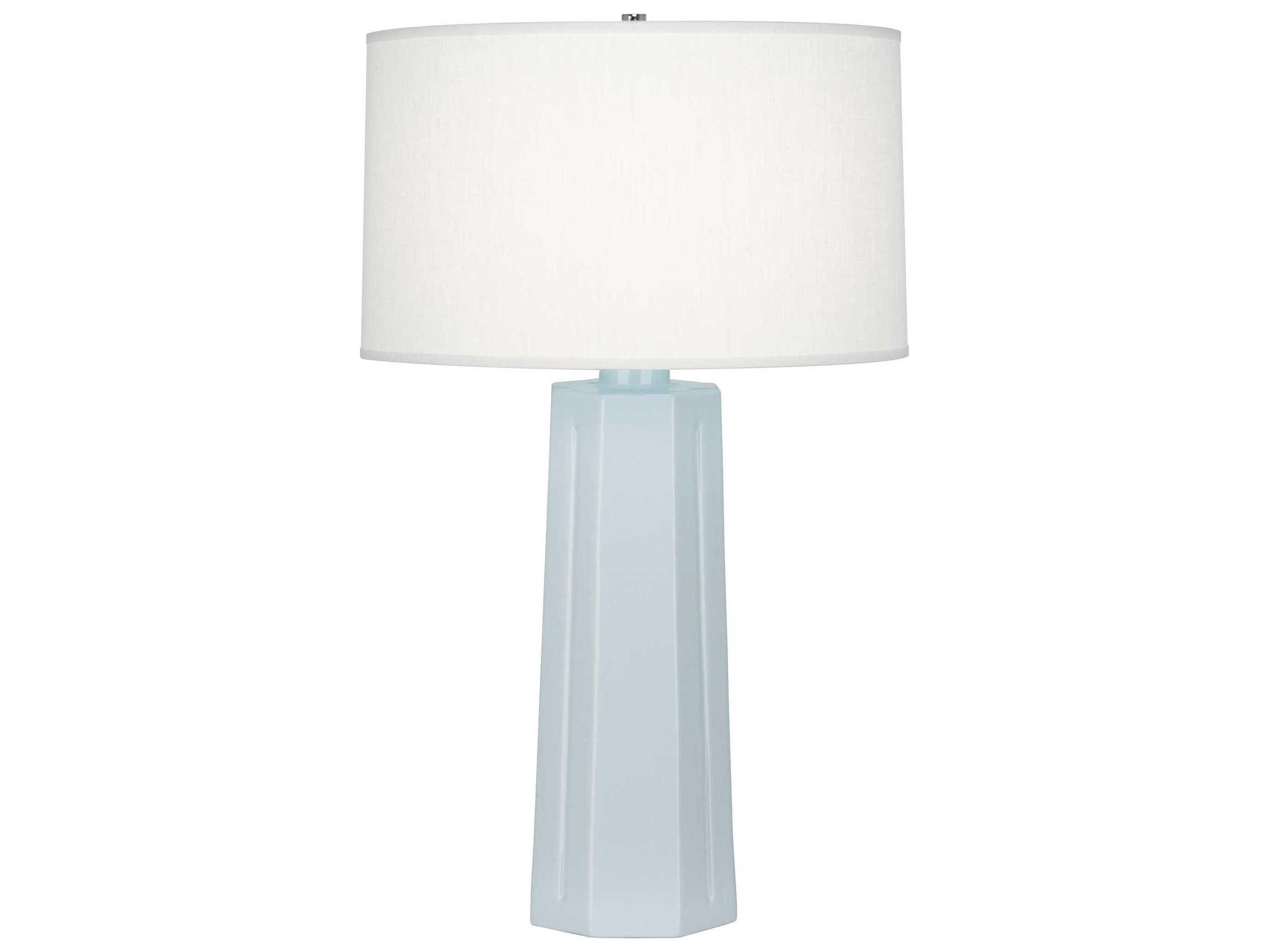 Robert Abbey Mason Baby Blue Glazed Buffet Lamp