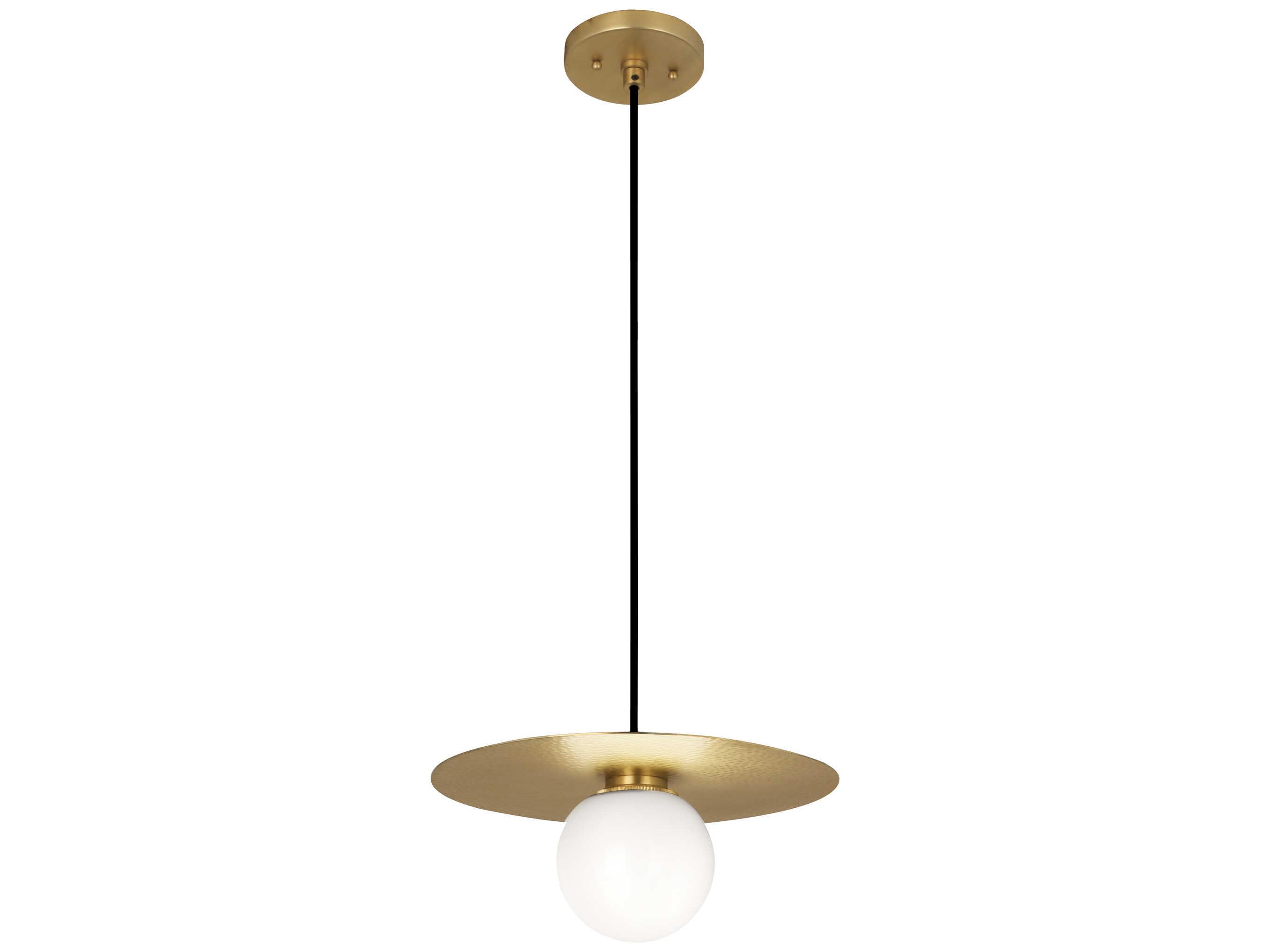 Robert Abbey Dal 1-Light Modern Brass Globe Pendant
