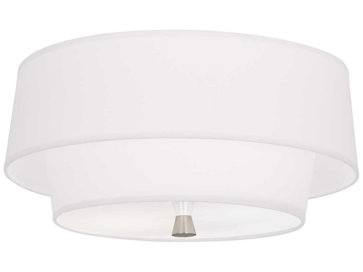 Robert Abbey Decker 2-Light Ascot White Flush Mount