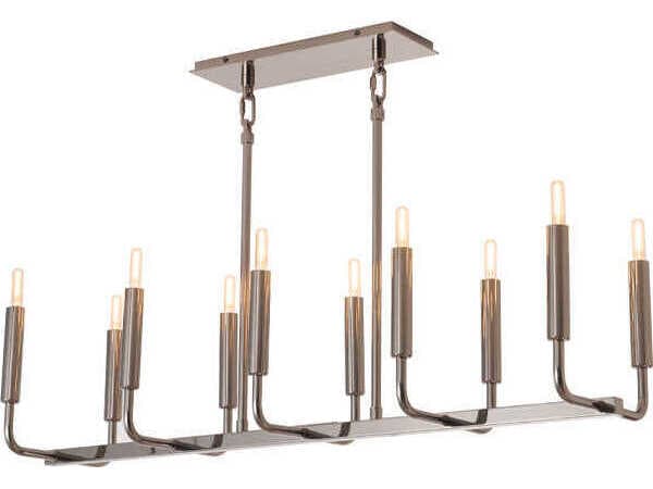 Robert Abbey Mavisten Edition Carbonia 10-Light Black Chrome Island Pendant