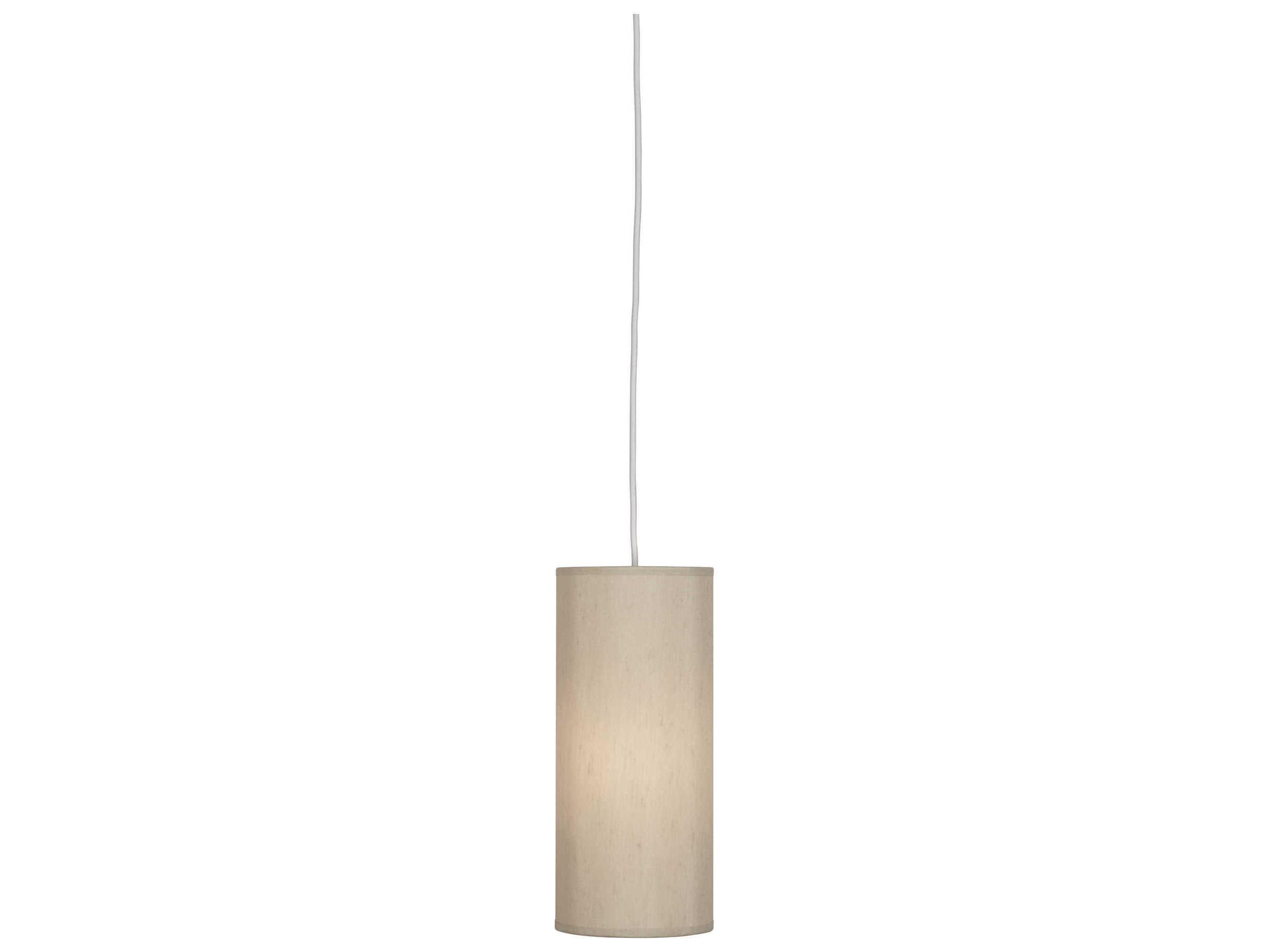 Robert Abbey Elena 1-Light Painted White Off Cylinder Mini Pendant
