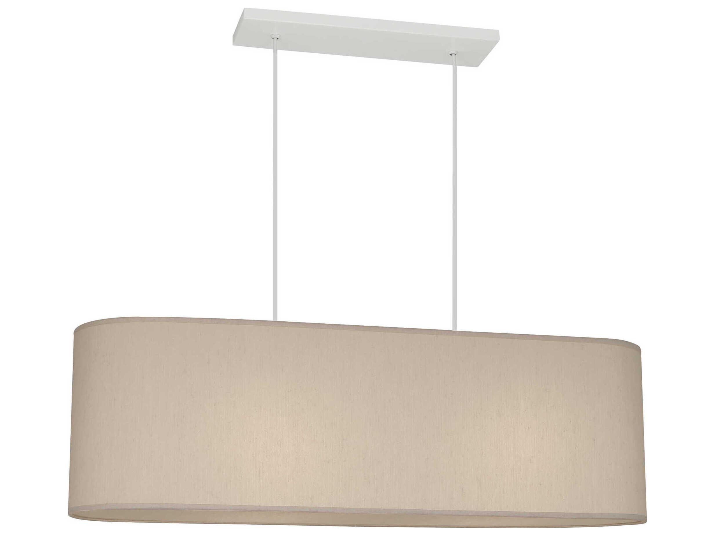 Robert Abbey Elena 2-Light Painted White Off Island Pendant
