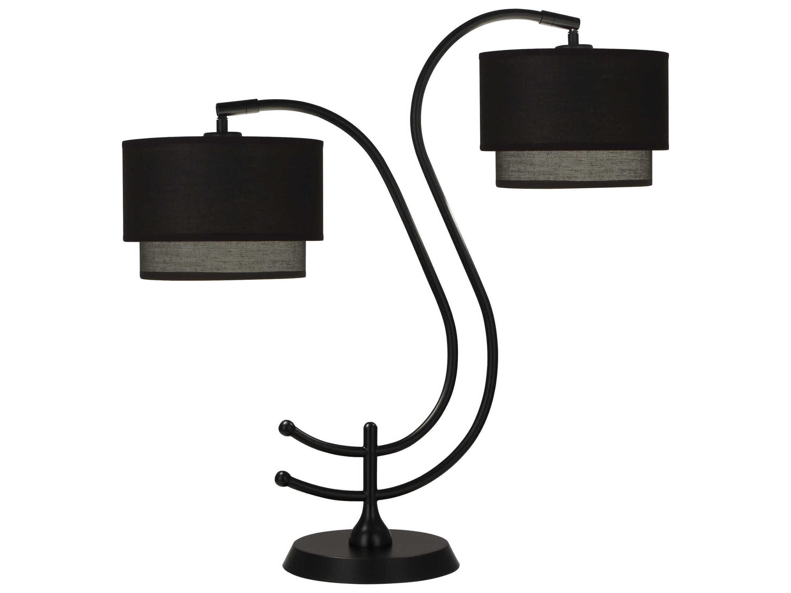 Robert Abbey Charlee Matte Black Powder Coat Buffet Lamp