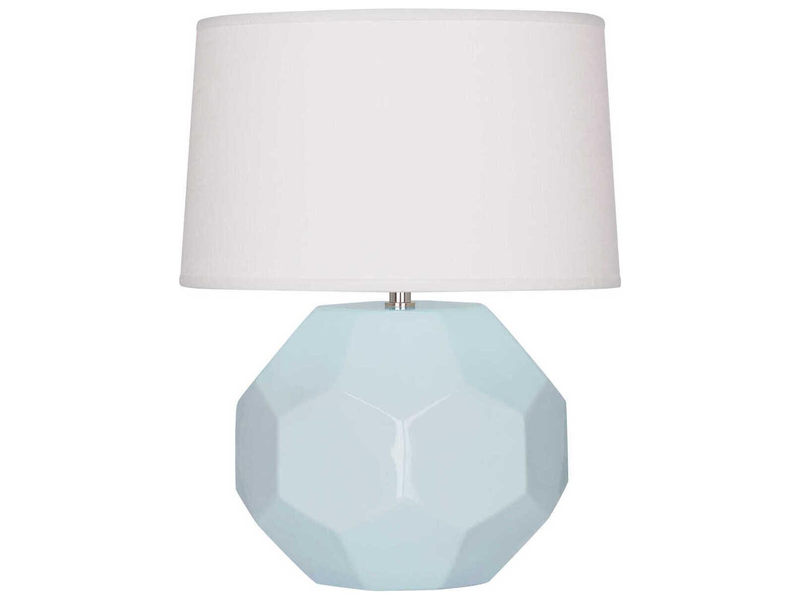 Robert Abbey Franklin Baby Blue Glazed Table Lamp