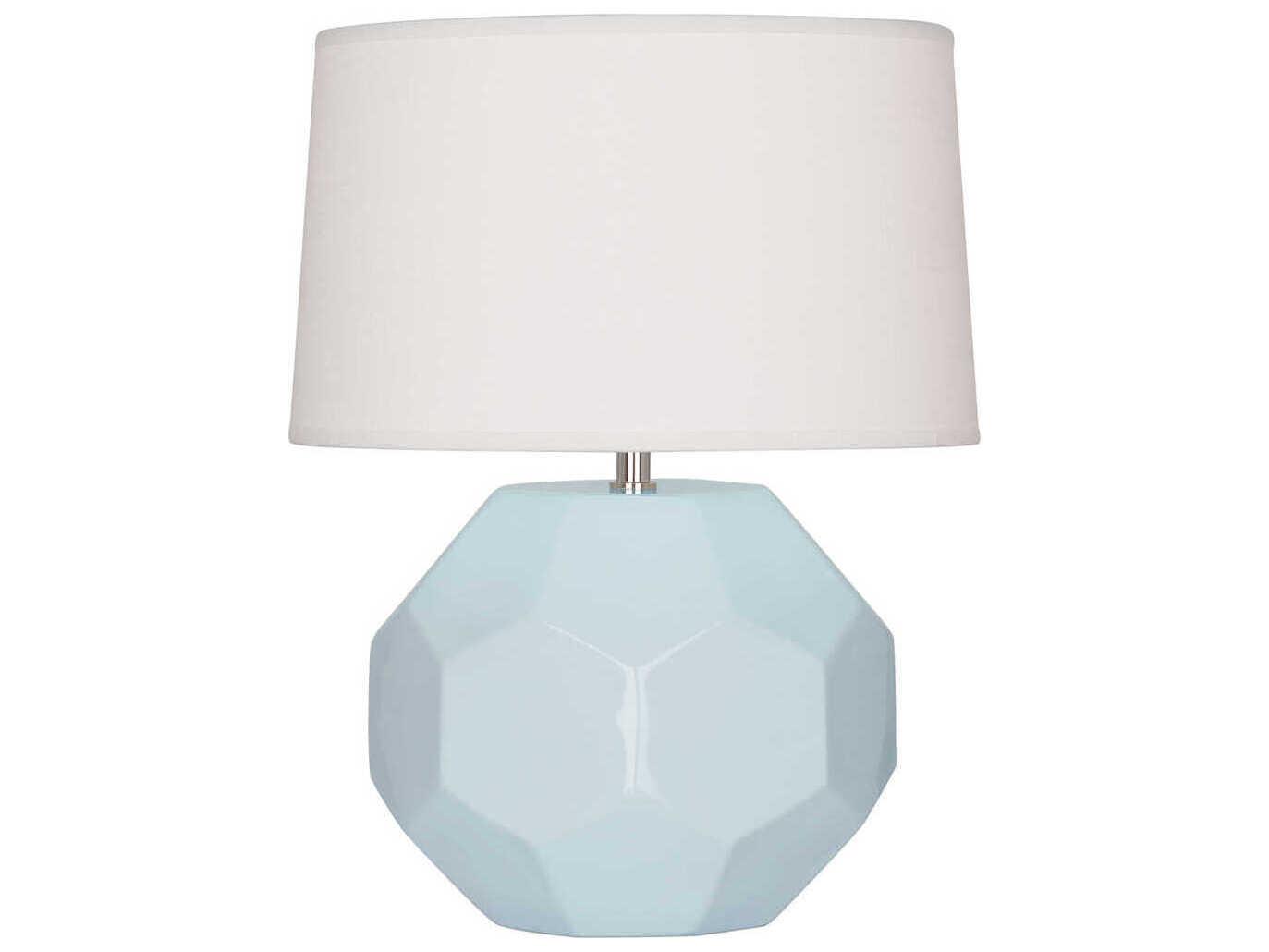 Robert Abbey Franklin Baby Blue Glazed Table Lamp