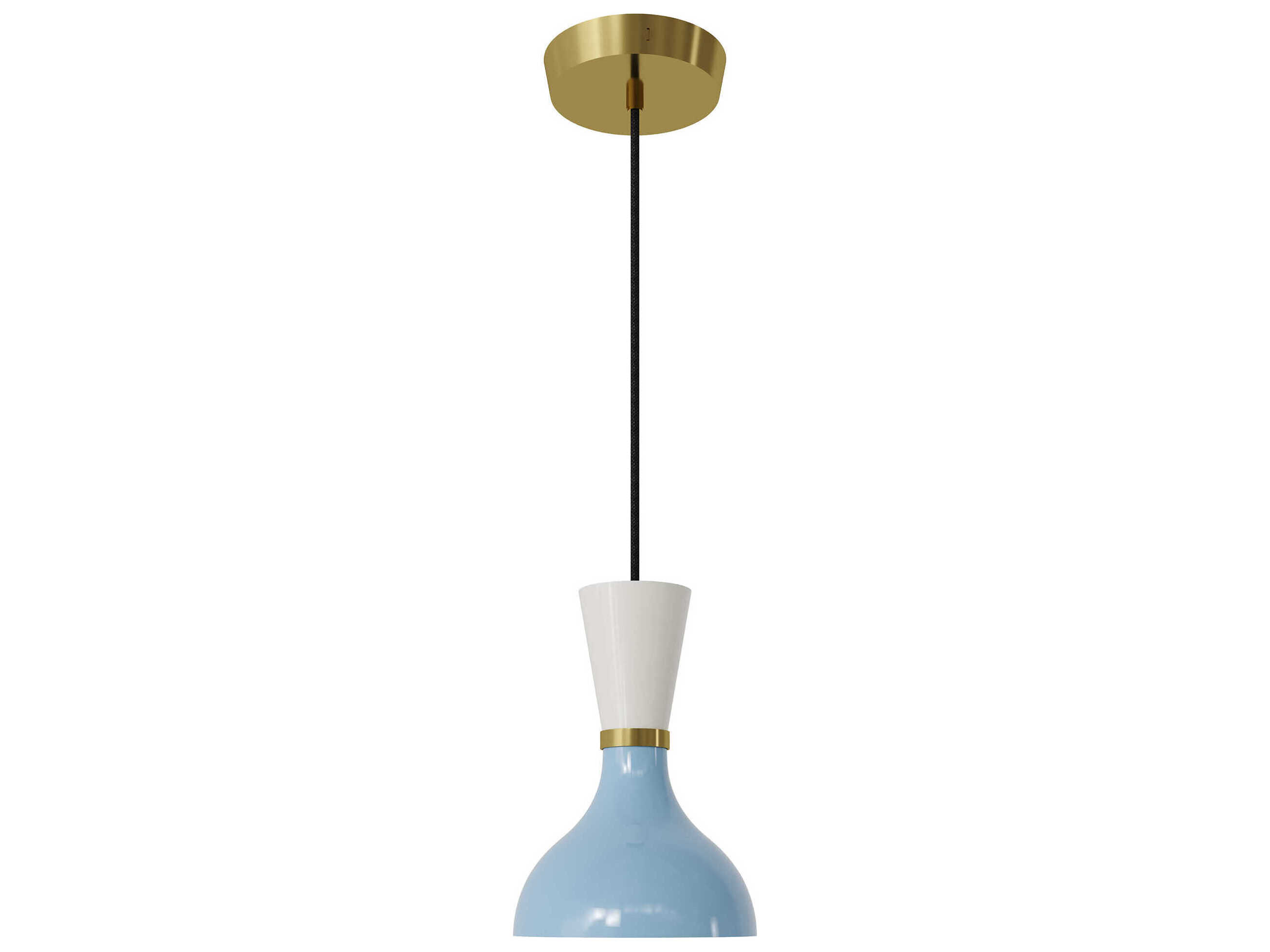 Robert Abbey Clare 1-Light Baby Blue Lily Mini Pendant