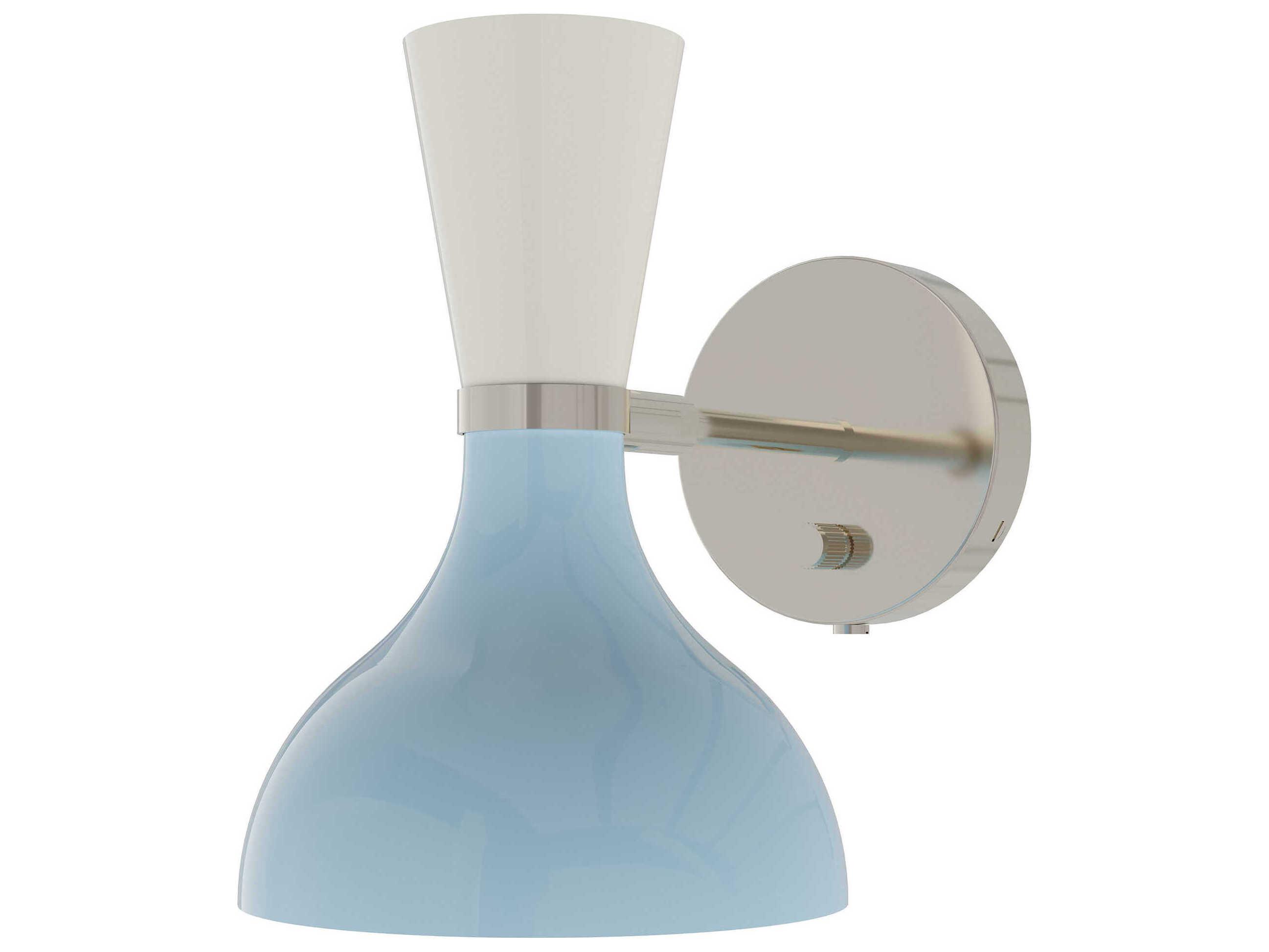 Robert Abbey Clare 1-Light Baby Blue Lily Wall Sconce