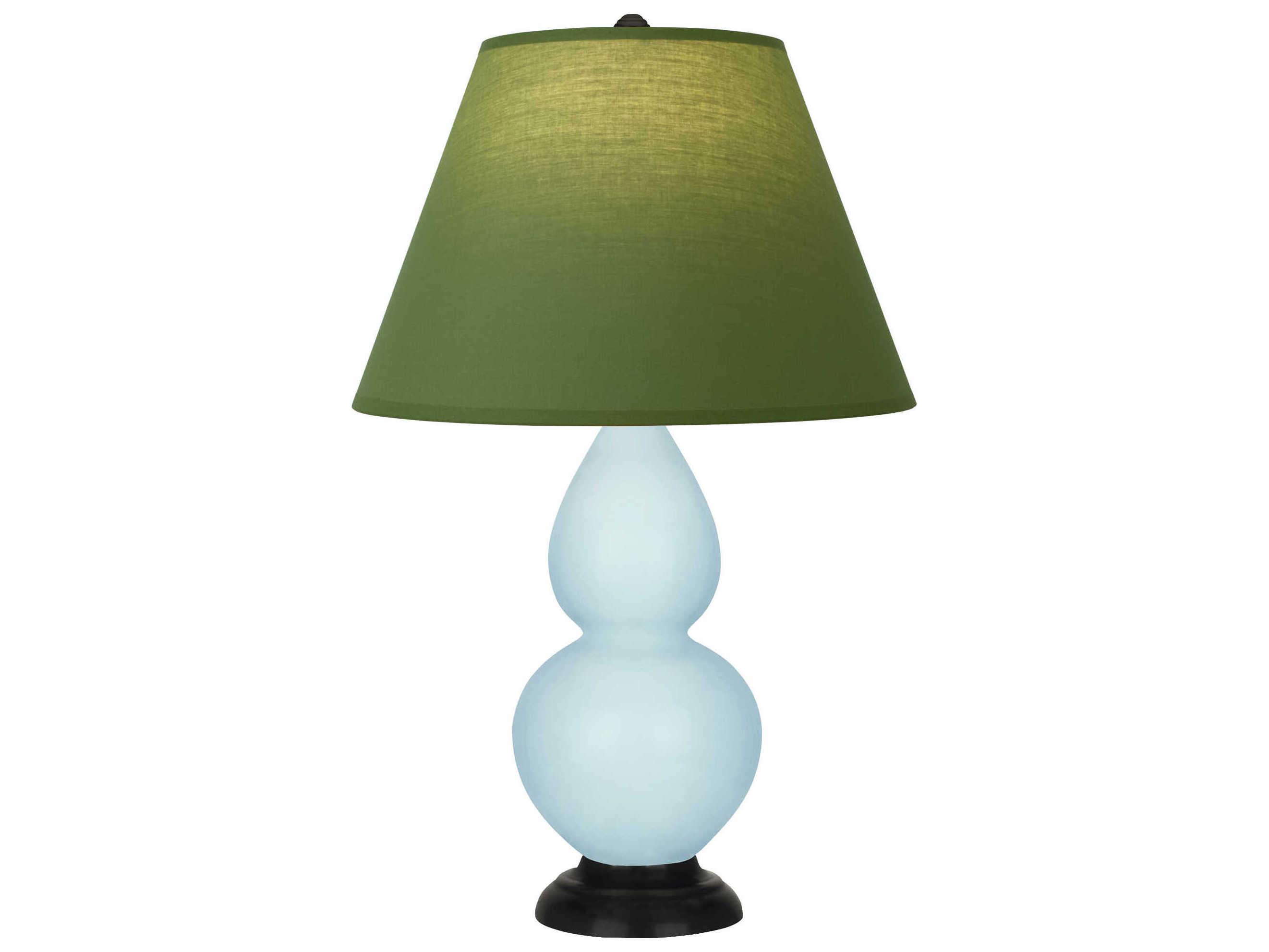 Robert Abbey Small Double Gourd Baby Blue Glazed Table Lamp