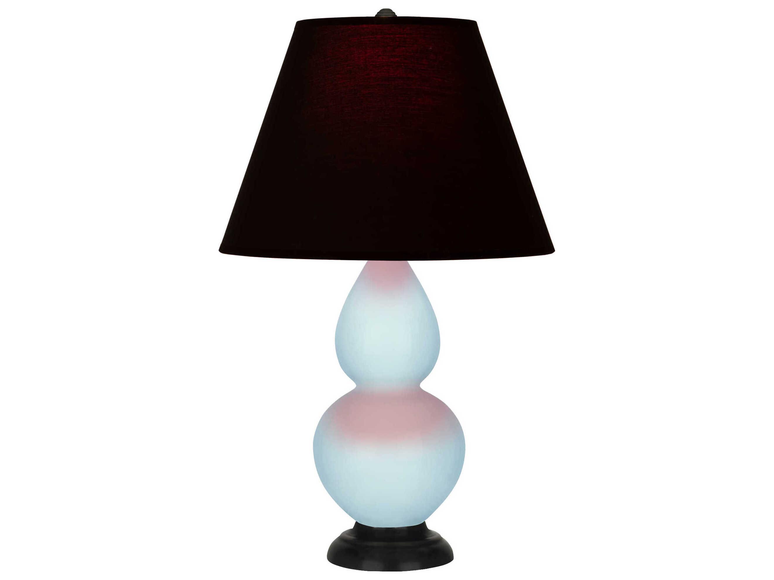 Robert Abbey Small Double Gourd Baby Blue Glazed Table Lamp