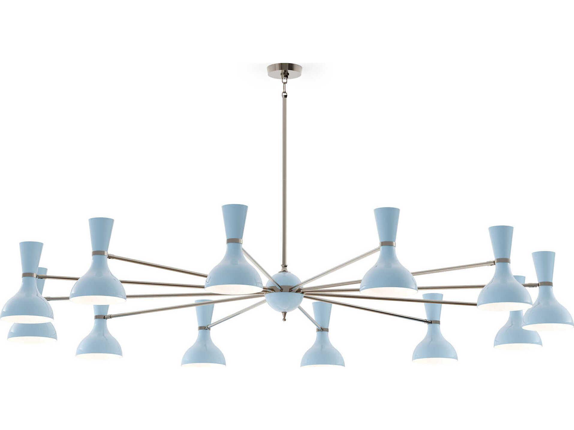 Robert Abbey Clare 12-Light Baby Blue Chandelier