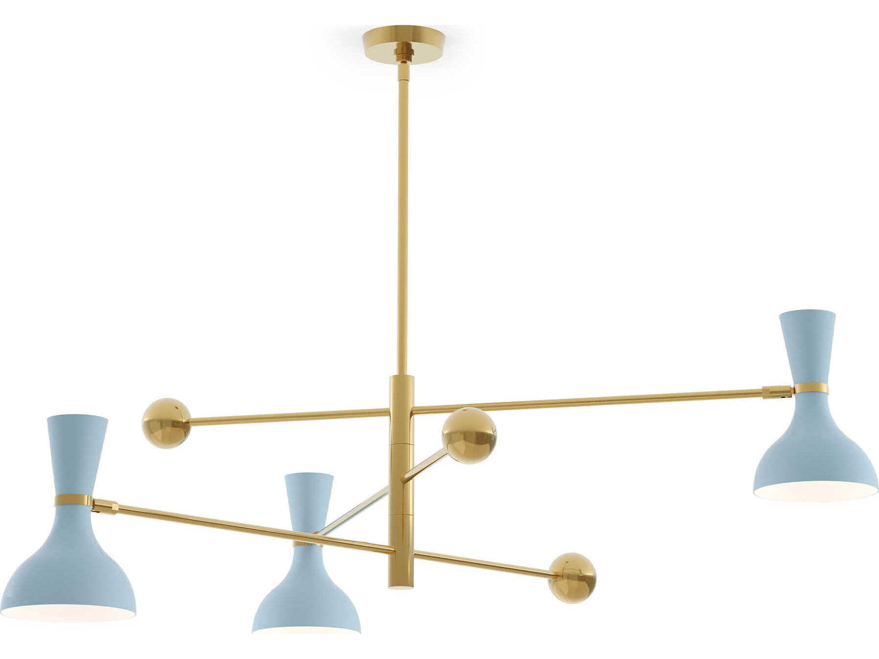 Robert Abbey Clare 3-Light Baby Blue Chandelier