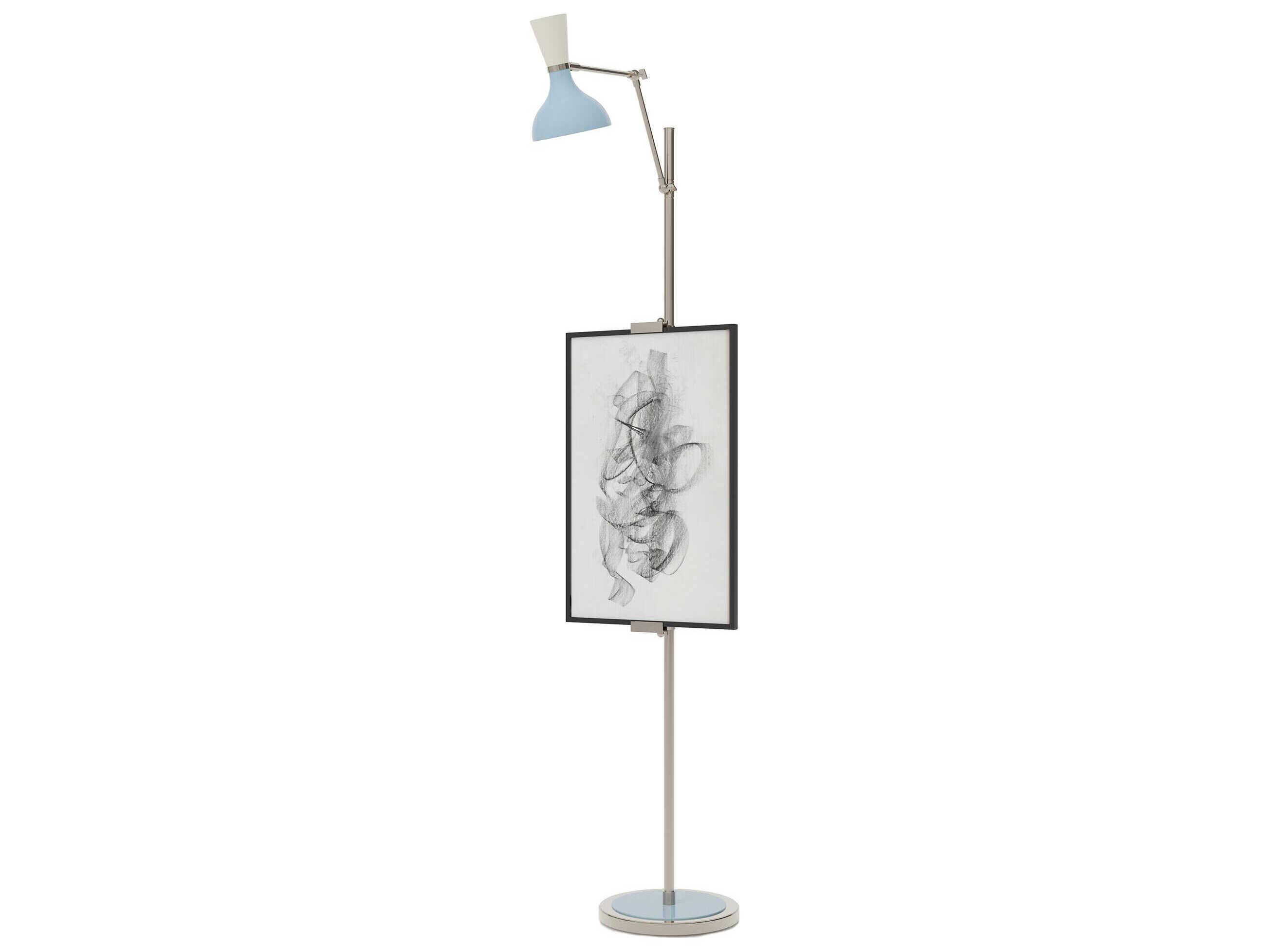 Robert Abbey Clare Baby Blue Lily Floor Lamp