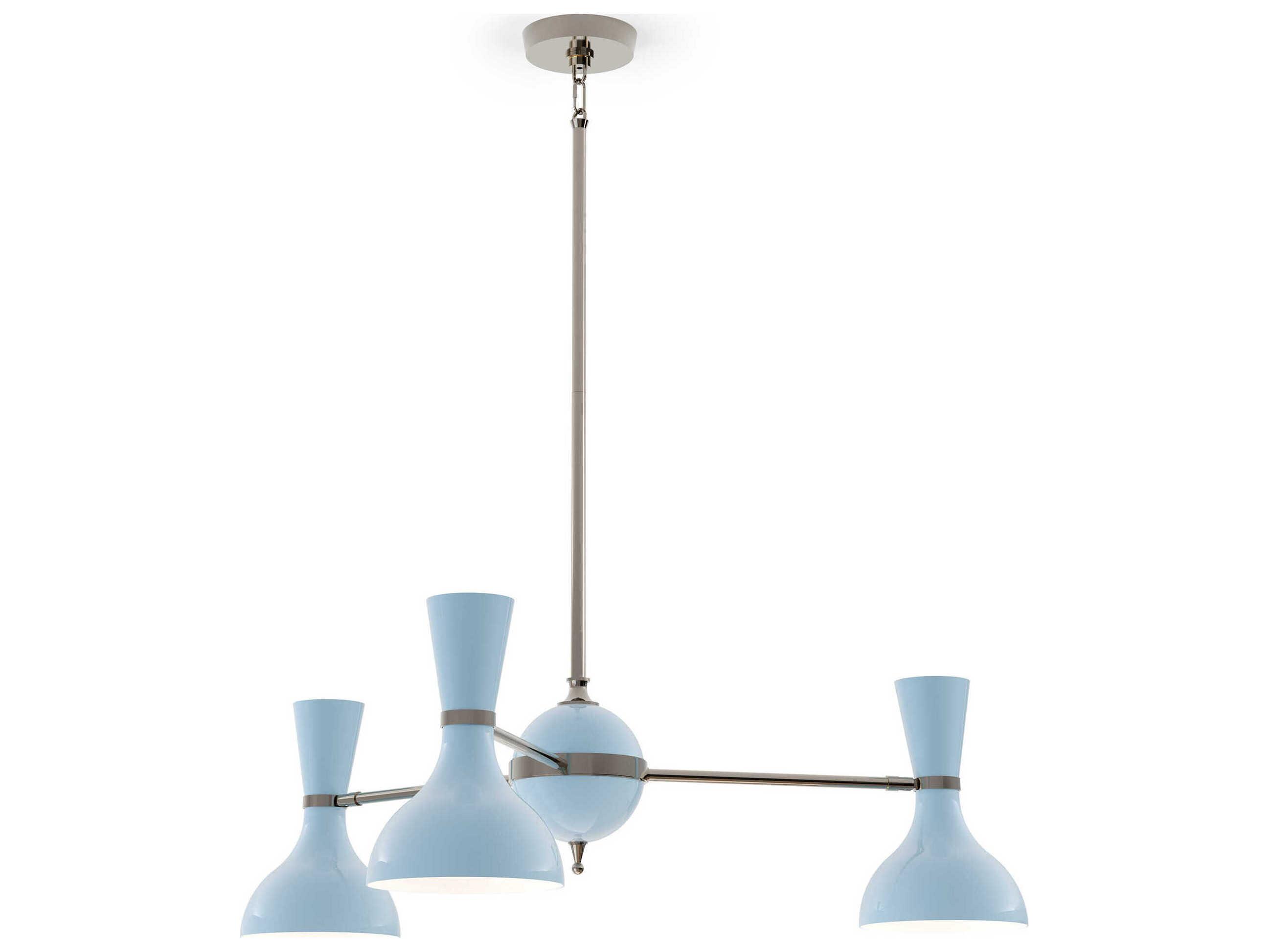 Robert Abbey Clare 3-Light Baby Blue Chandelier