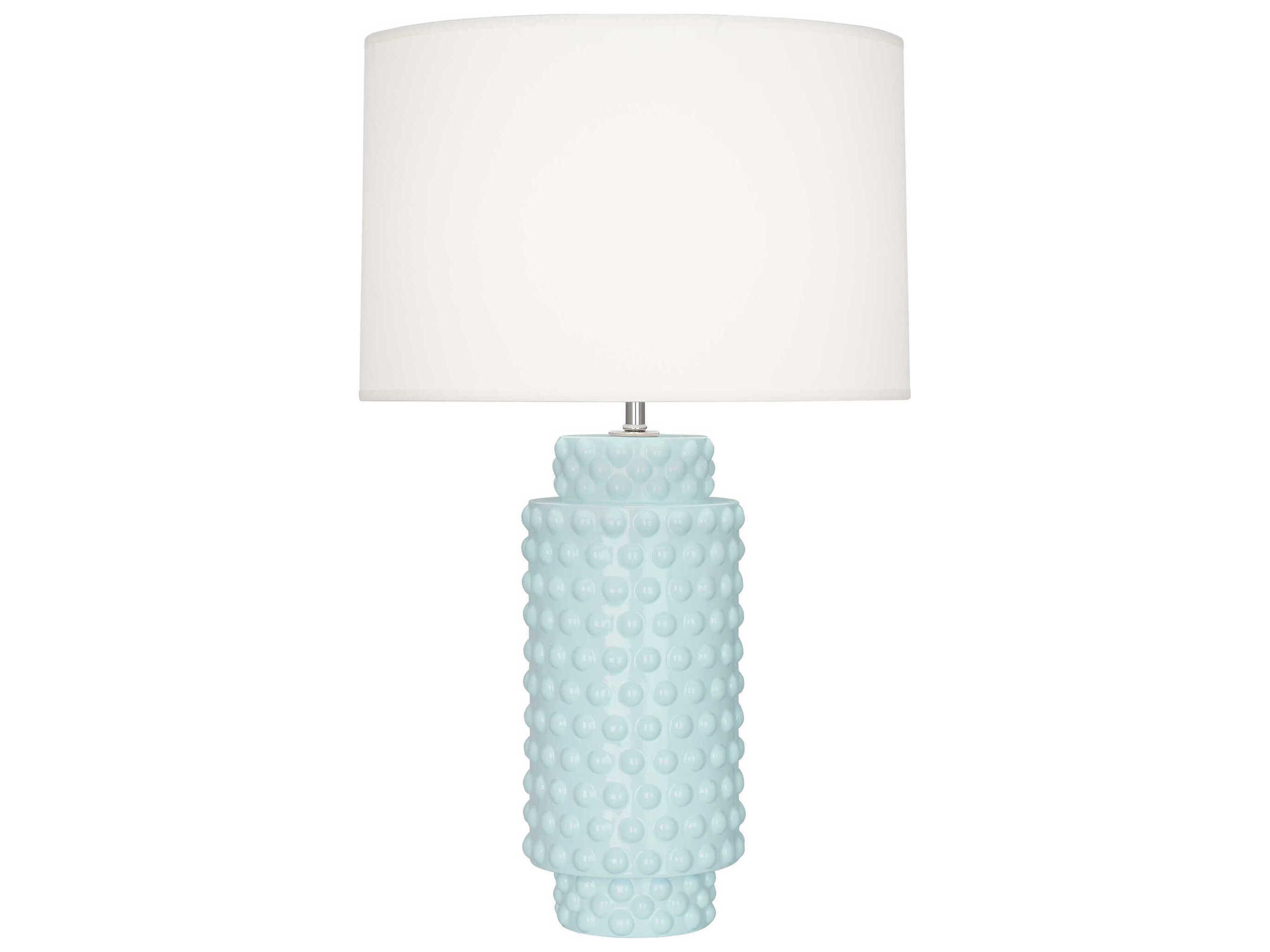 Robert Abbey Dolly Baby Blue Glazed Textured Buffet Lamp