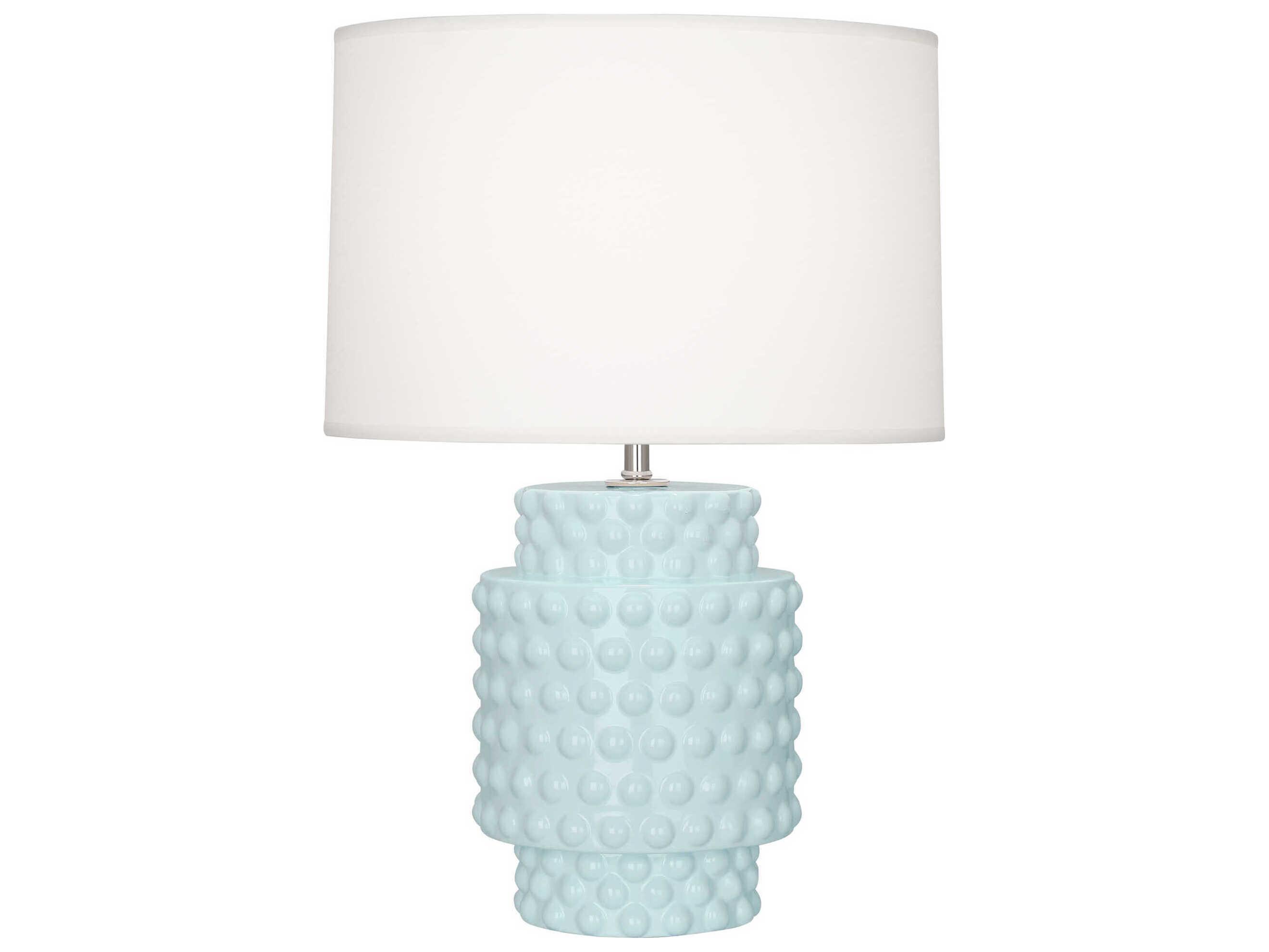 Robert Abbey Dolly Baby Blue Glazed Textured Table Lamp