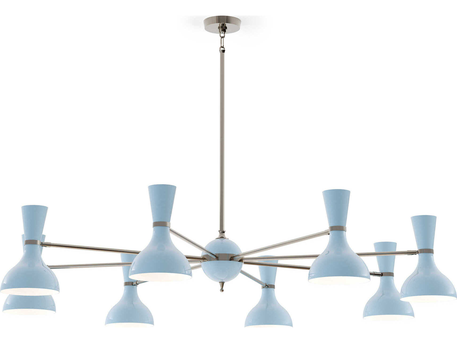 Robert Abbey Clare 8-Light Baby Blue Chandelier