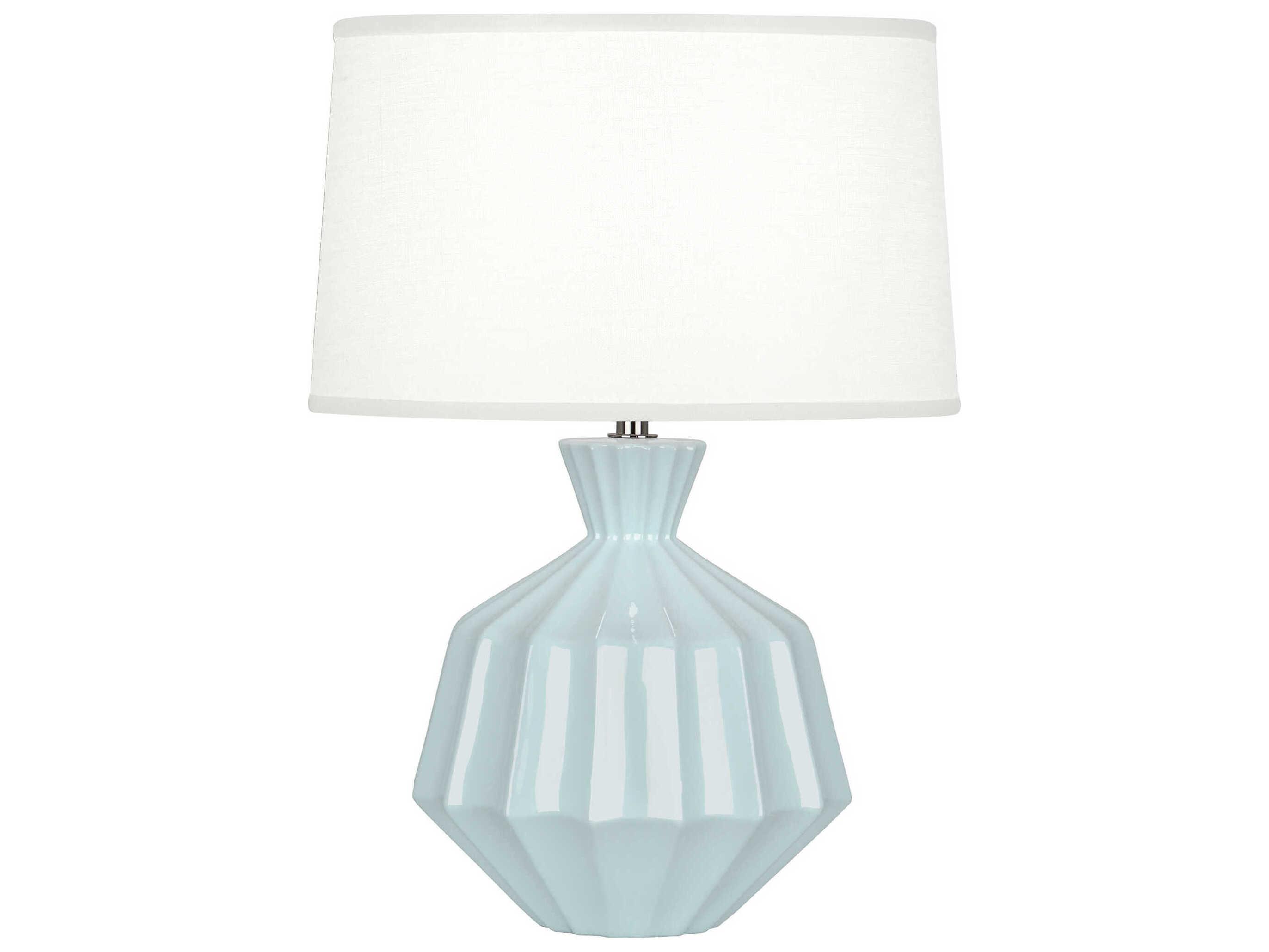 Robert Abbey Orion Baby Blue Glazed Table Lamp
