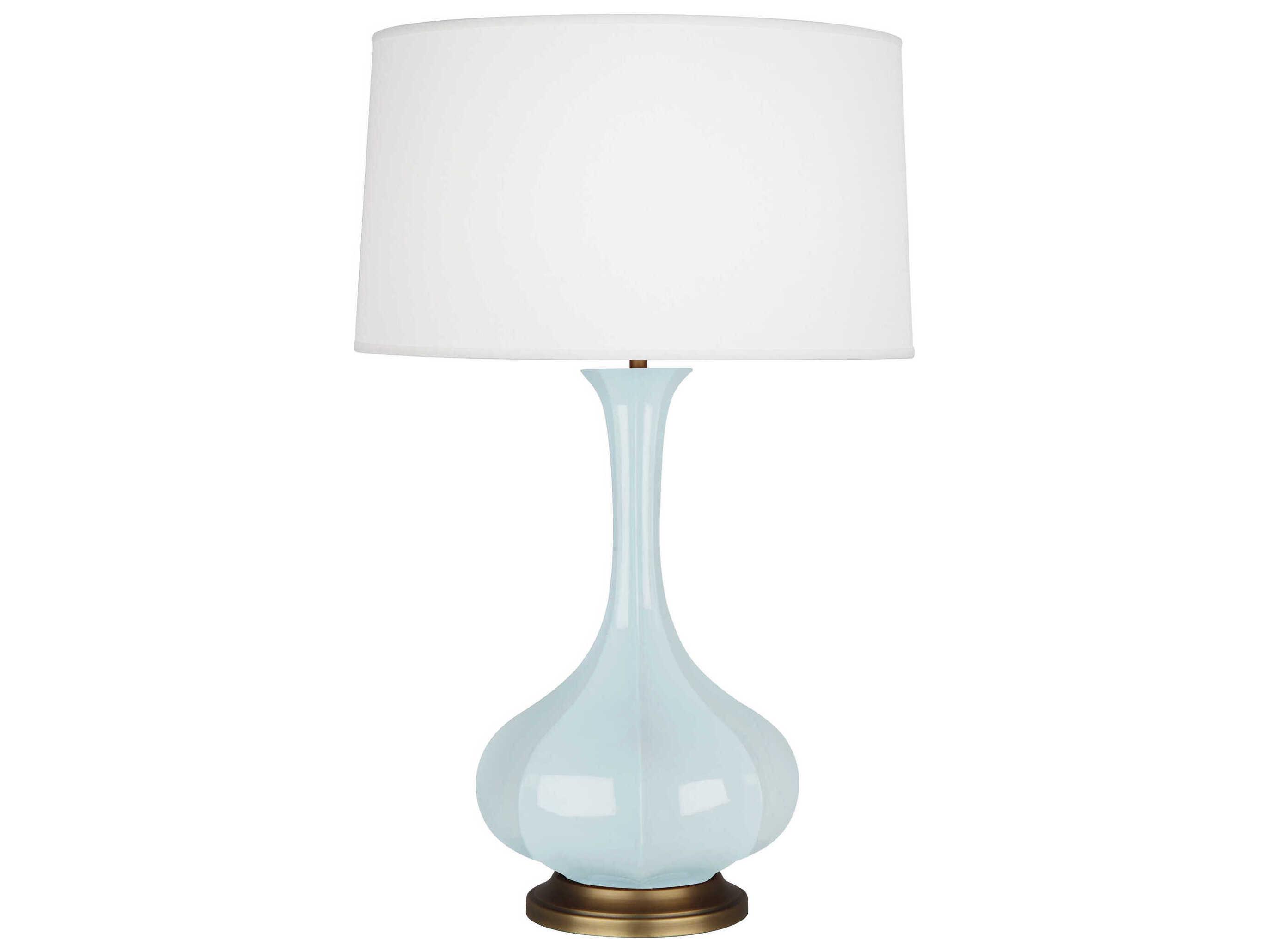 Robert Abbey Pike Baby Blue Glazed Buffet Lamp