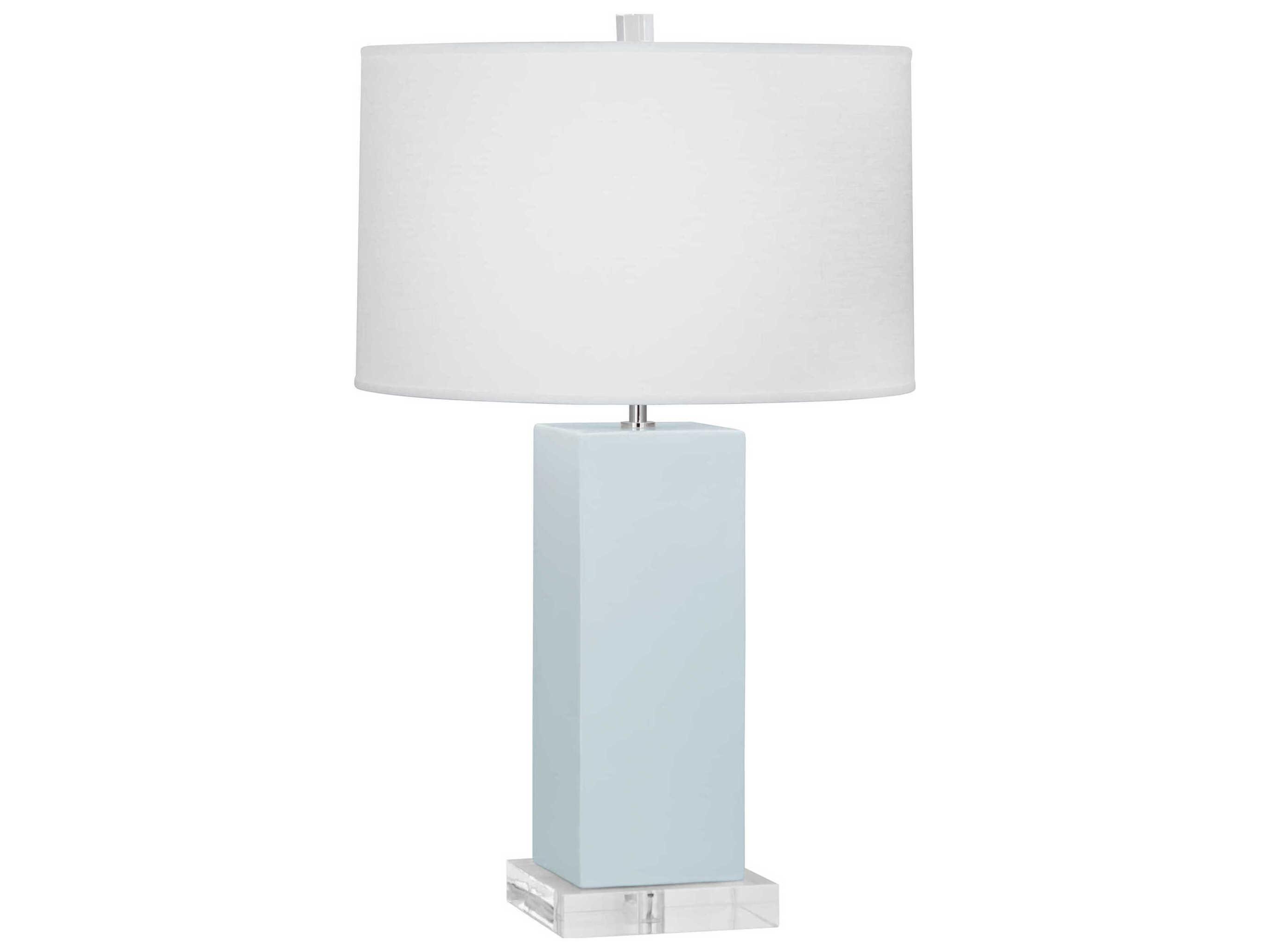 Robert Abbey Harvey Baby Blue Glazed Buffet Lamp