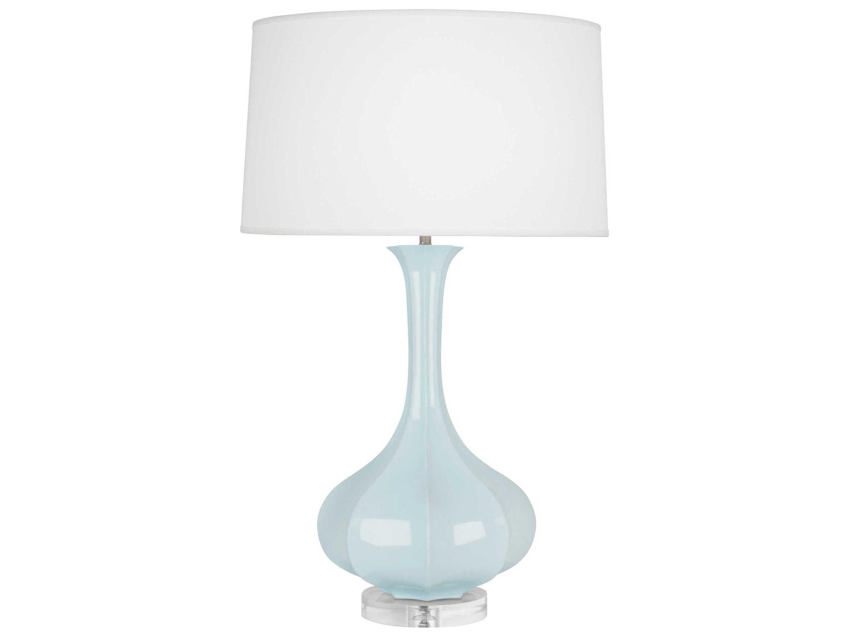 Robert Abbey Pike Baby Blue Glazed Buffet Lamp