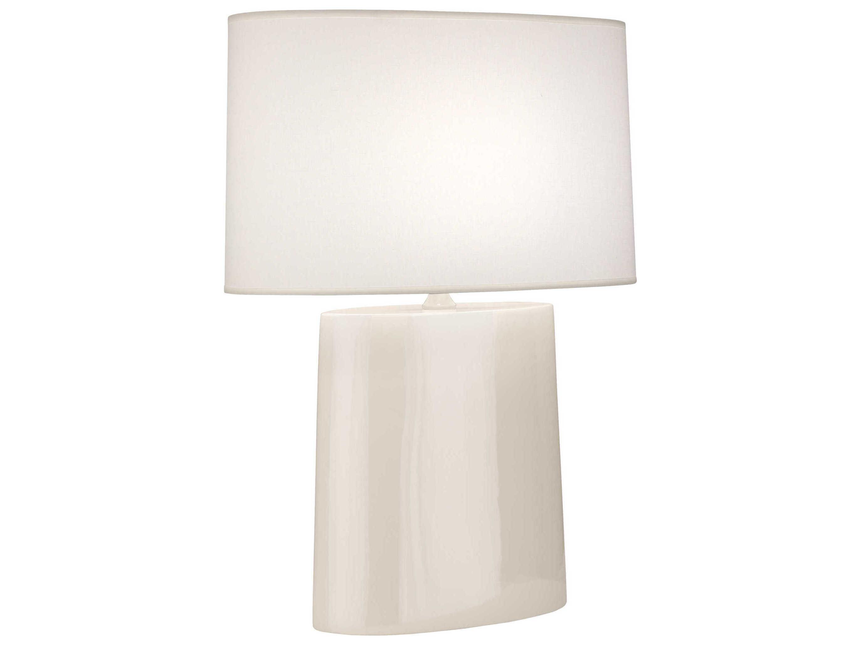 Robert Abbey Victor Bone Glazed Off White Buffet Lamp