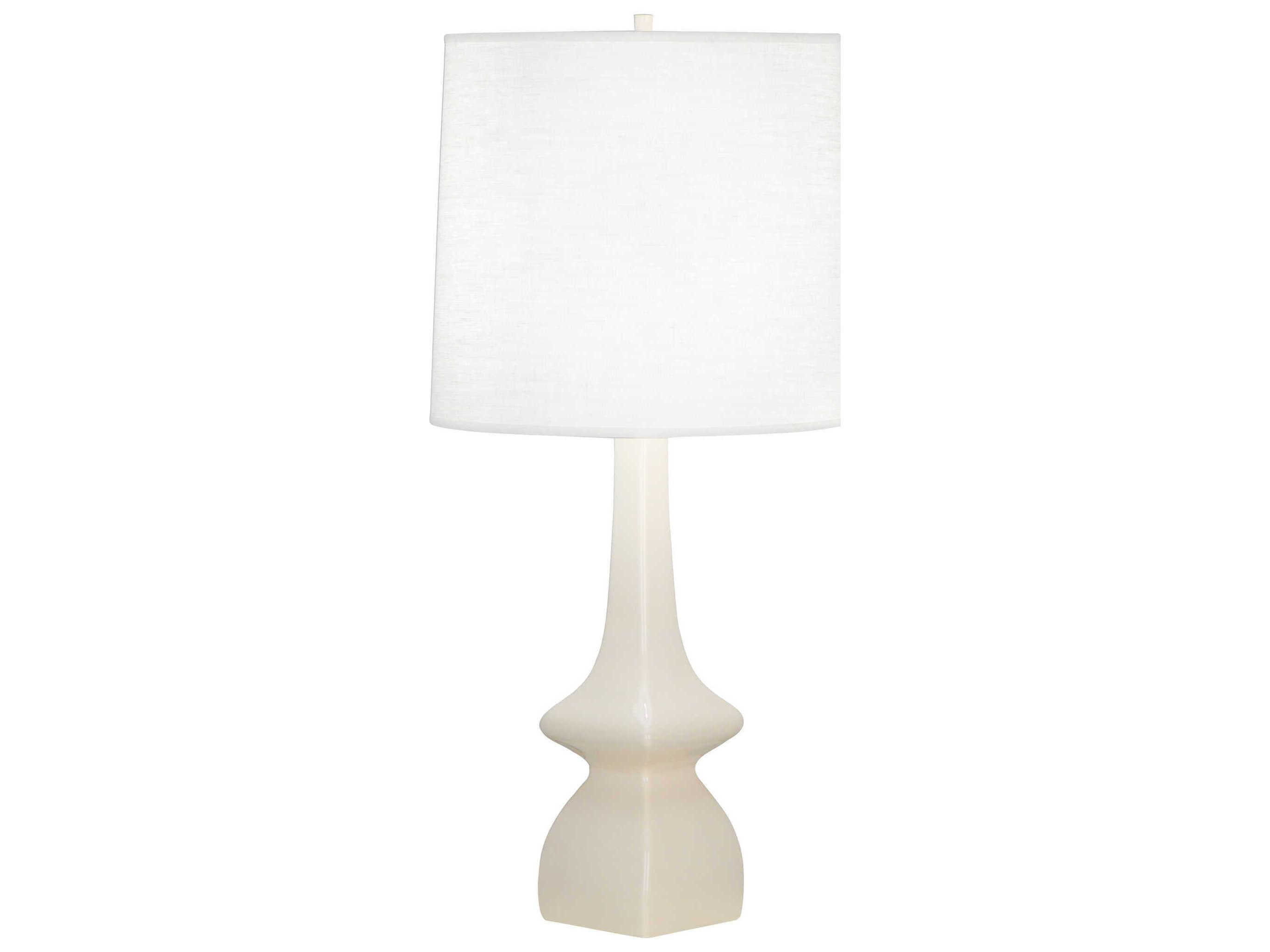 Robert Abbey Jasmine Bone Glazed White Buffet Lamp