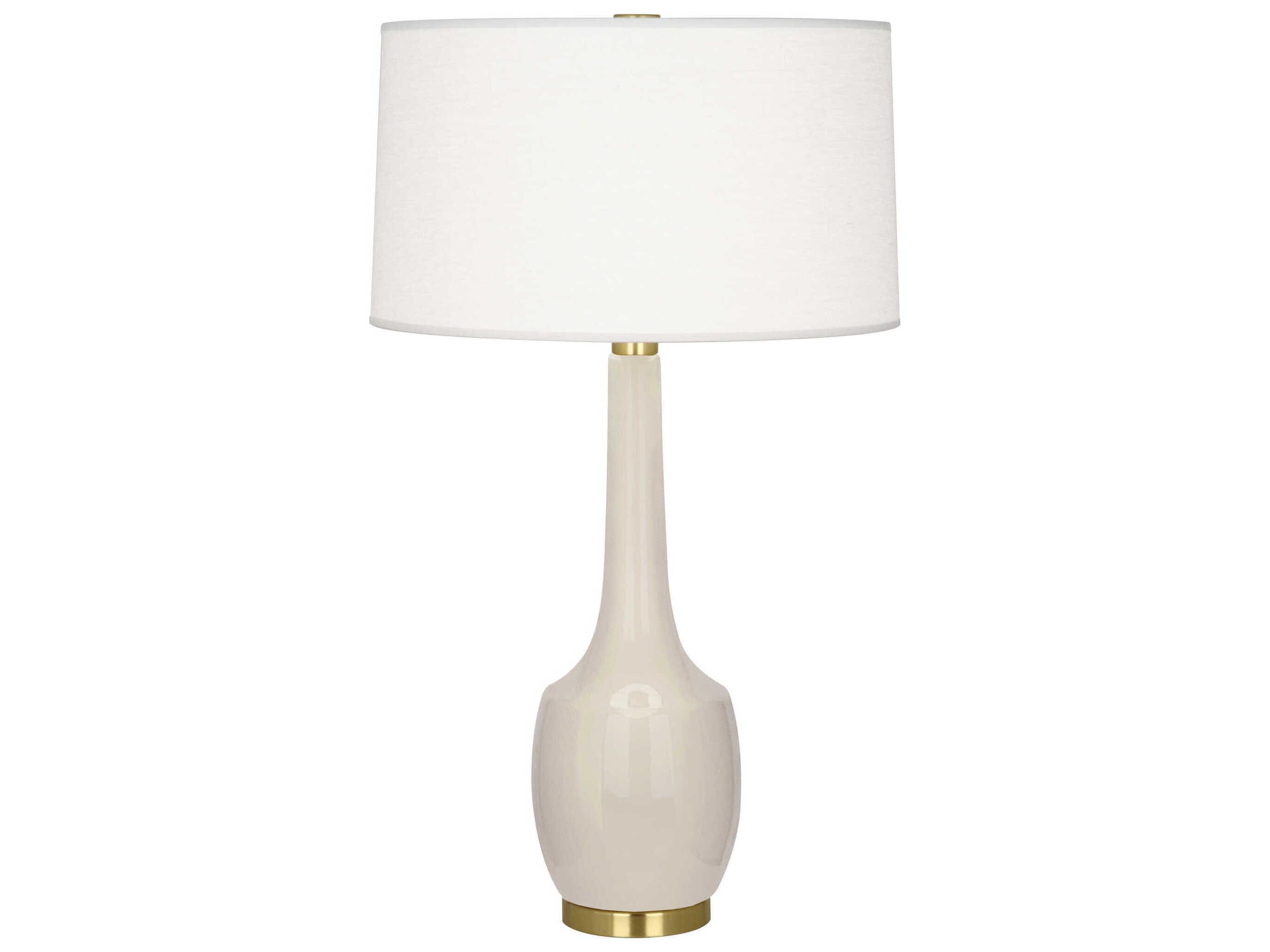 Robert Abbey Delilah Bone Glazed White Buffet Lamp