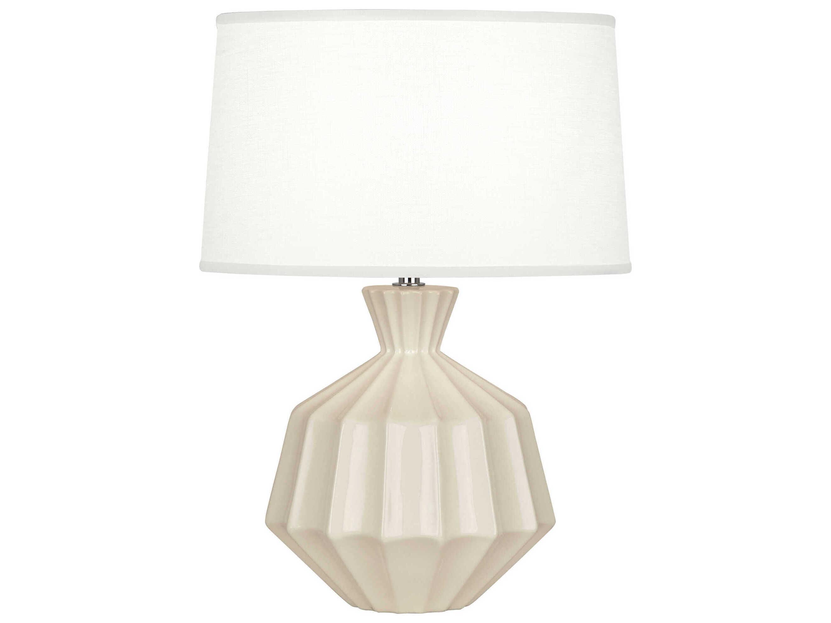 Robert Abbey Orion Bone Glazed Off White Table Lamp