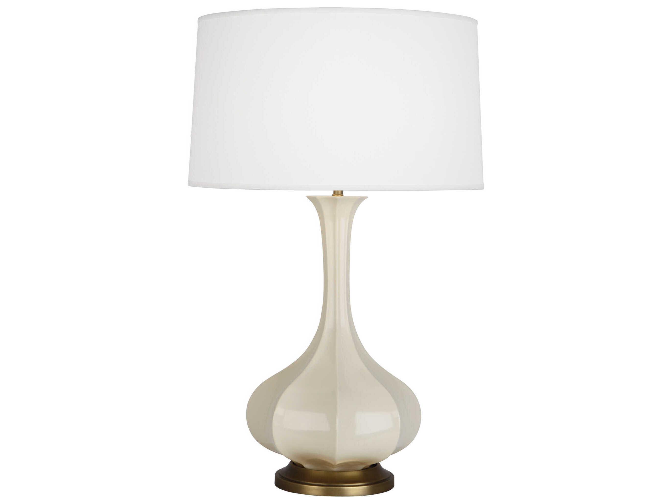 Robert Abbey Pike Bone Glazed Off White Buffet Lamp