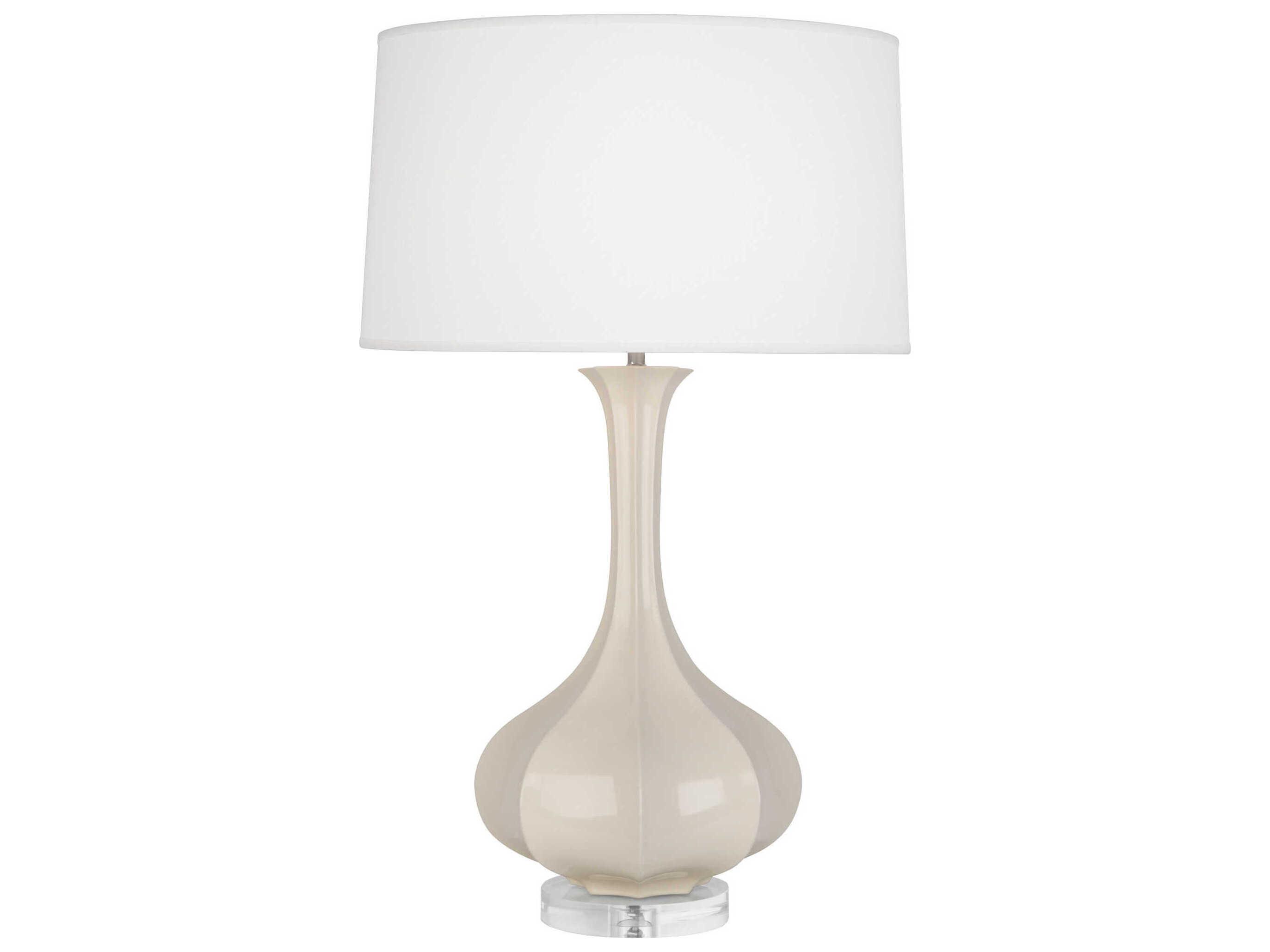 Robert Abbey Pike Bone Glazed Off White Buffet Lamp